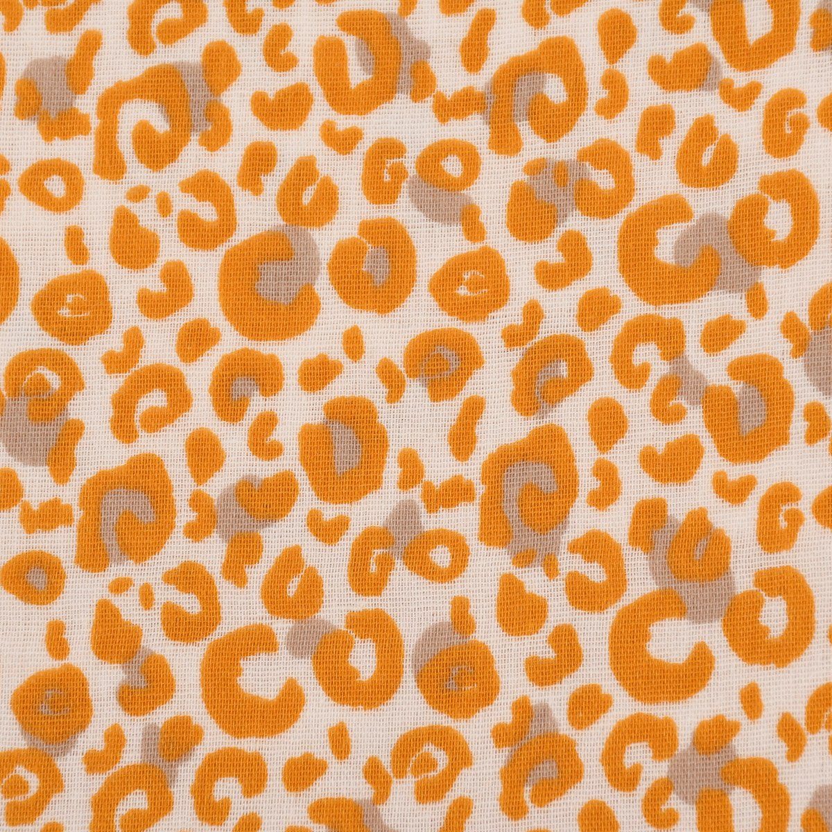 SCHÖNER LEBEN. Stoff Musselin Meterware Baumwolle glatt Leopardenmuster weiß beige 135cm, allergikergeeignet,atmungsaktiv,pflegeleicht