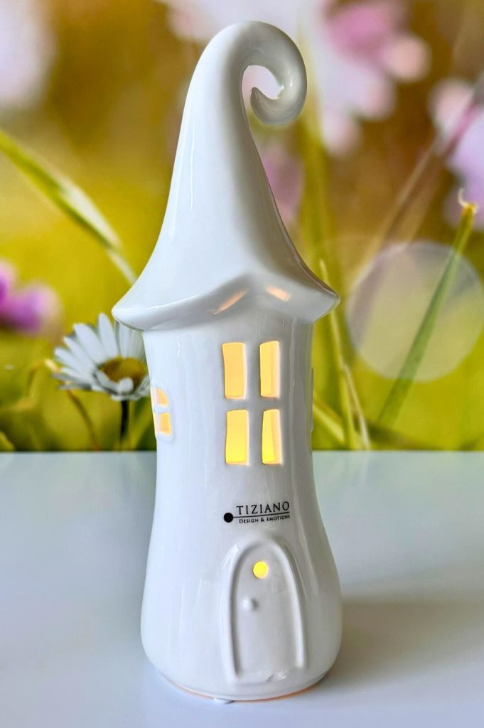 TIZIANO - DESIGN & EMOTIONS Dekofigur Lichhaus Malva LED creme-weiß