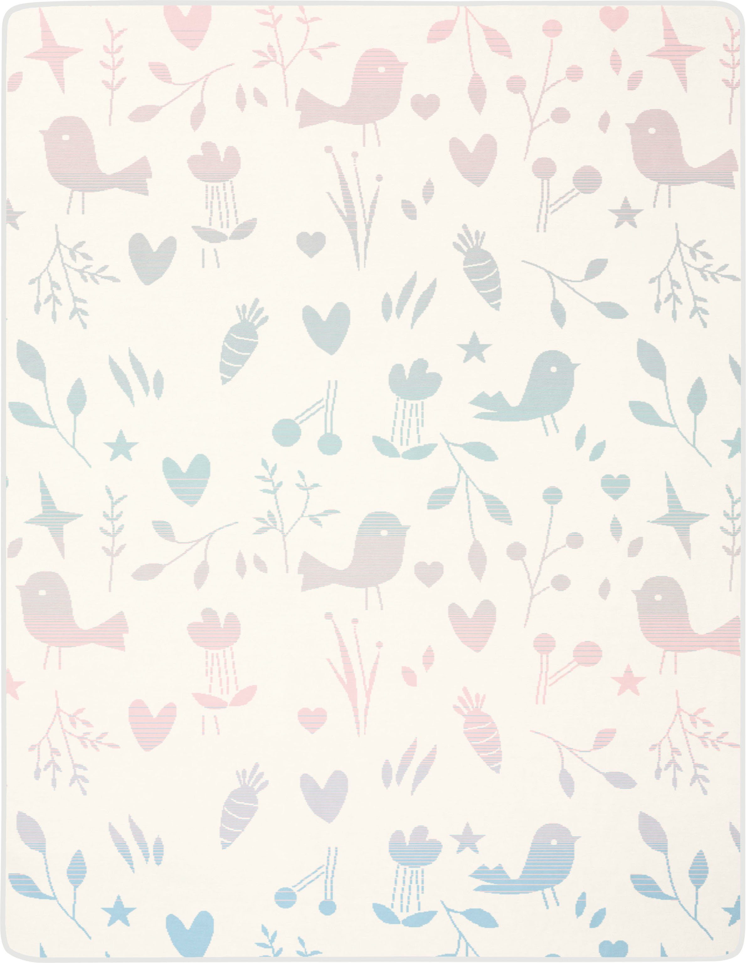 Babydecke »Birdies«, BIEDERLACK, mit Farbverlauf in rosa-blau-HomeTrends