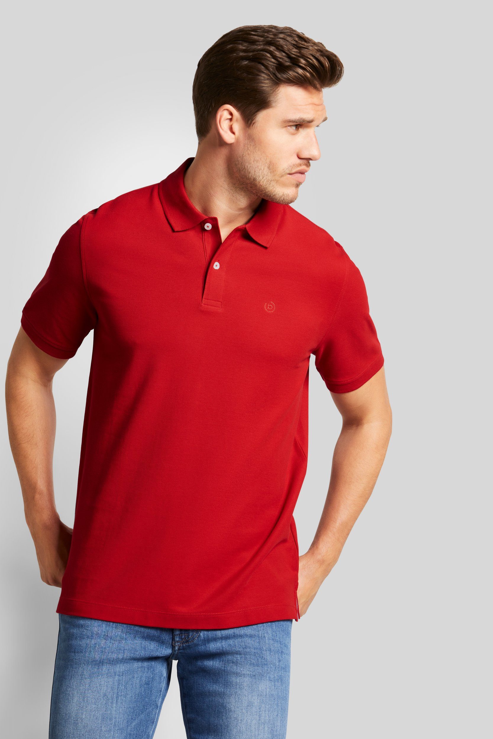 bugatti Poloshirt mit körpernaher Passform rot | Poloshirts