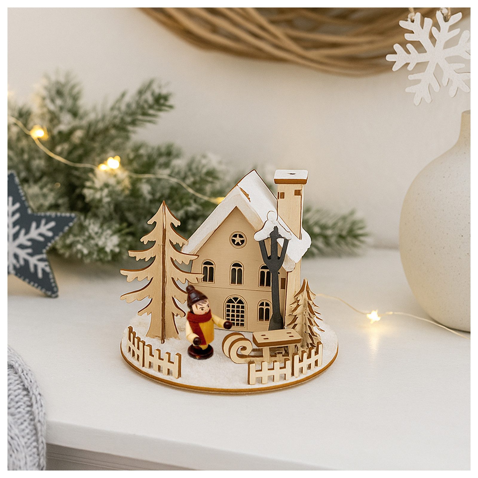 HTI-Living Weihnachtsszene LED Weihnachtsdeko Schlittenjunge, Leuchtdeko günstig online kaufen