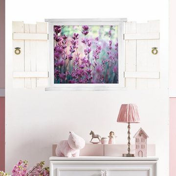 nikima Wandtattoo 031 Lavendel im Fenster (PVC-Folie), in 6 vers. Größen