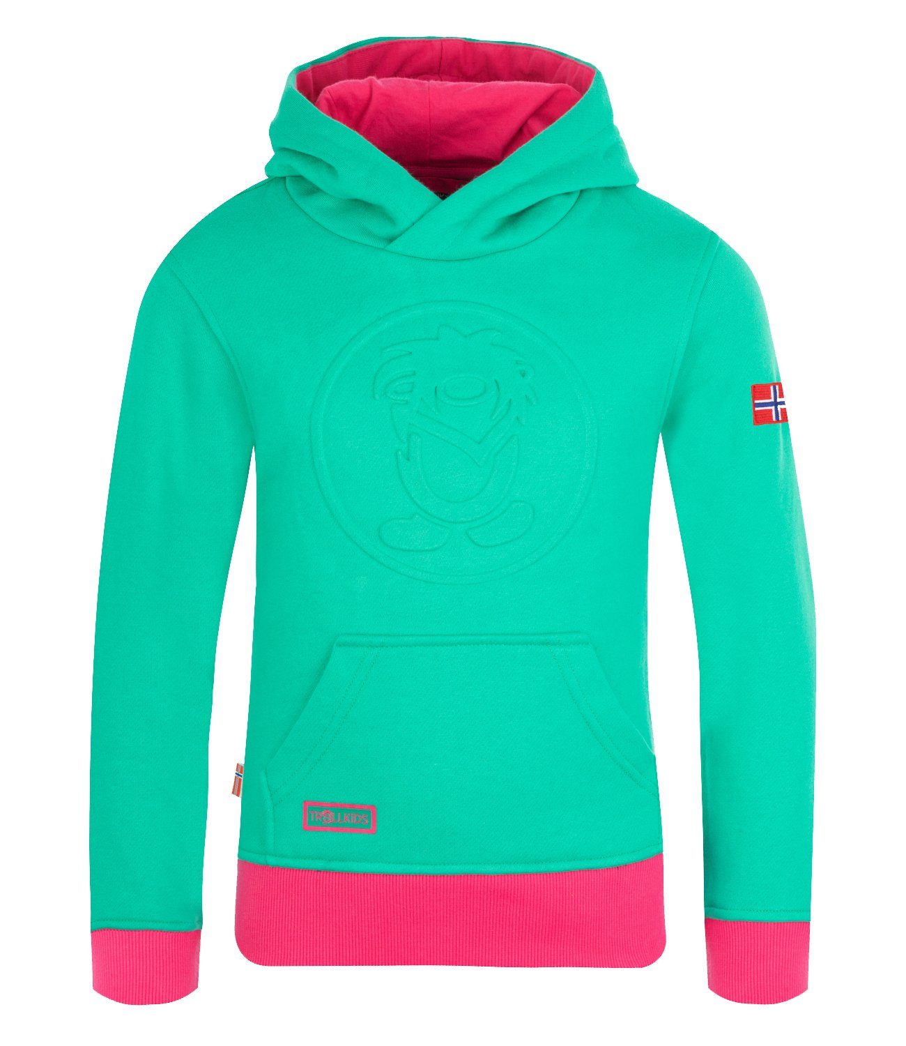 Grün/Pink TROLLKIDS Lillehammer Hoodie