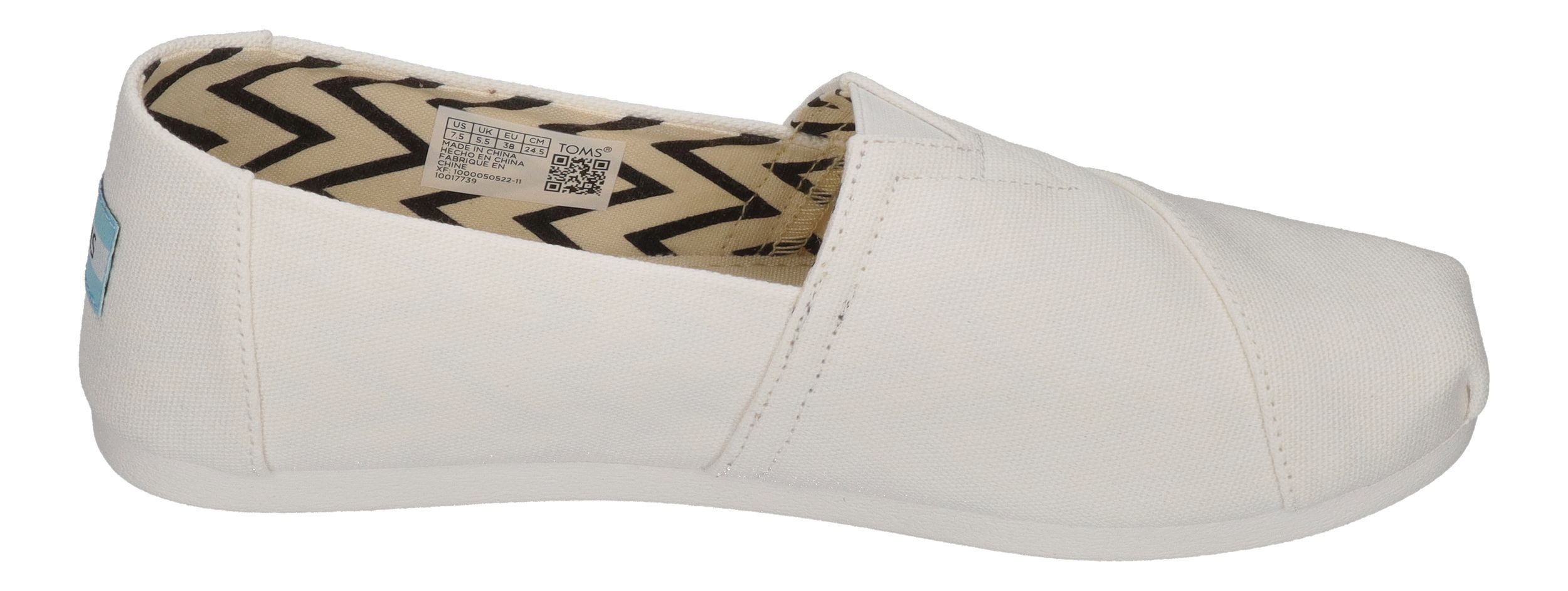 TOMS ALPARGATA Espadrille White Recycled Cotton Canvas