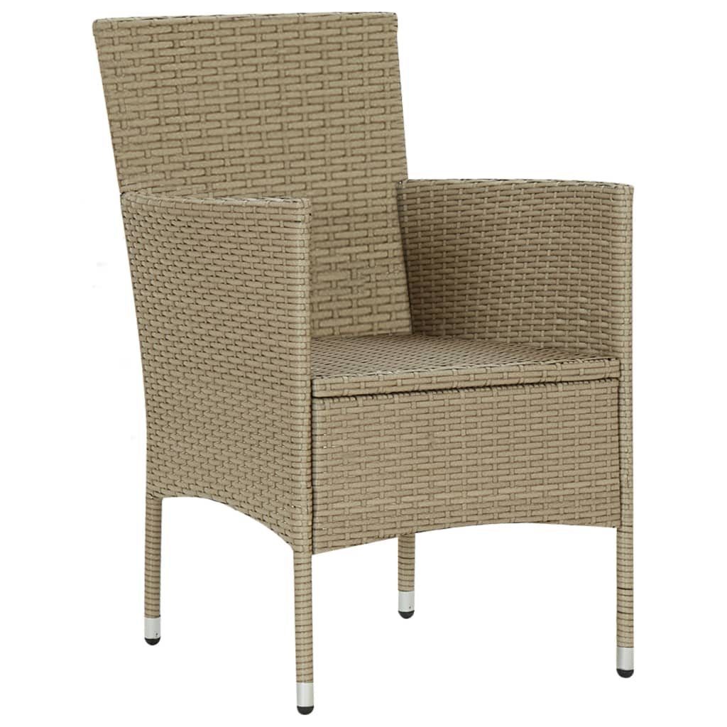 Beige Poly Rattan vidaXL St) Beige Beige 2 (2 Gartenstuhl Stk. | Garten-Essstühle