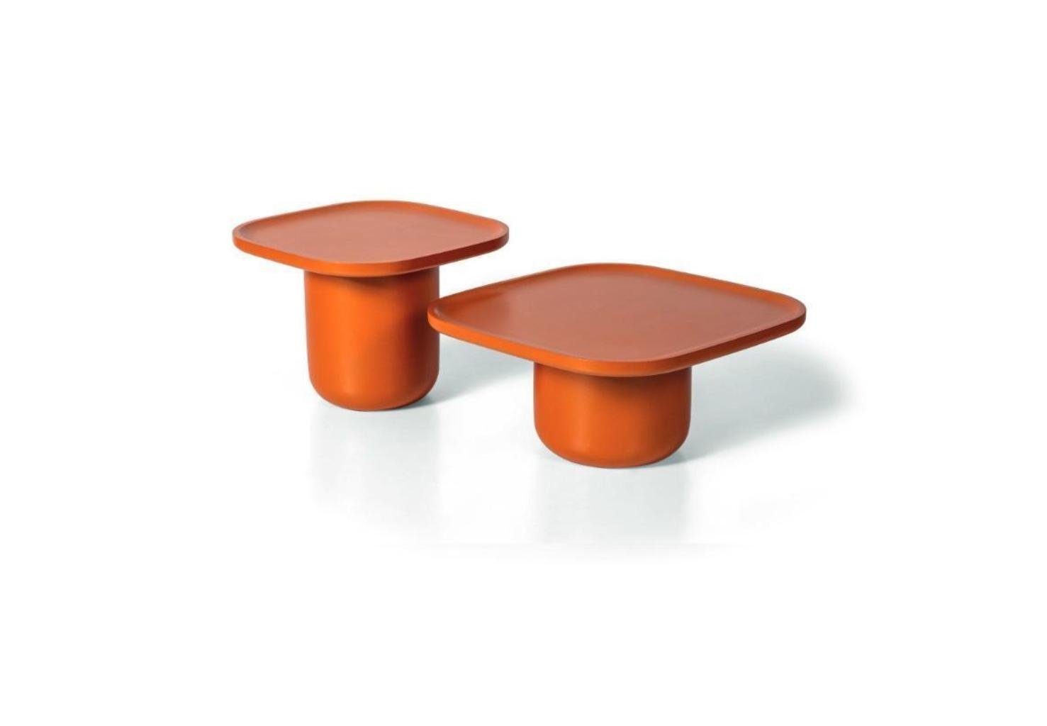 JVmoebel Couchtisch Wohnzimmer 2x Couchtisch Quadratisch Luxus Orange Design Möbel (2-St., 2x Couchtische), Made in Europa