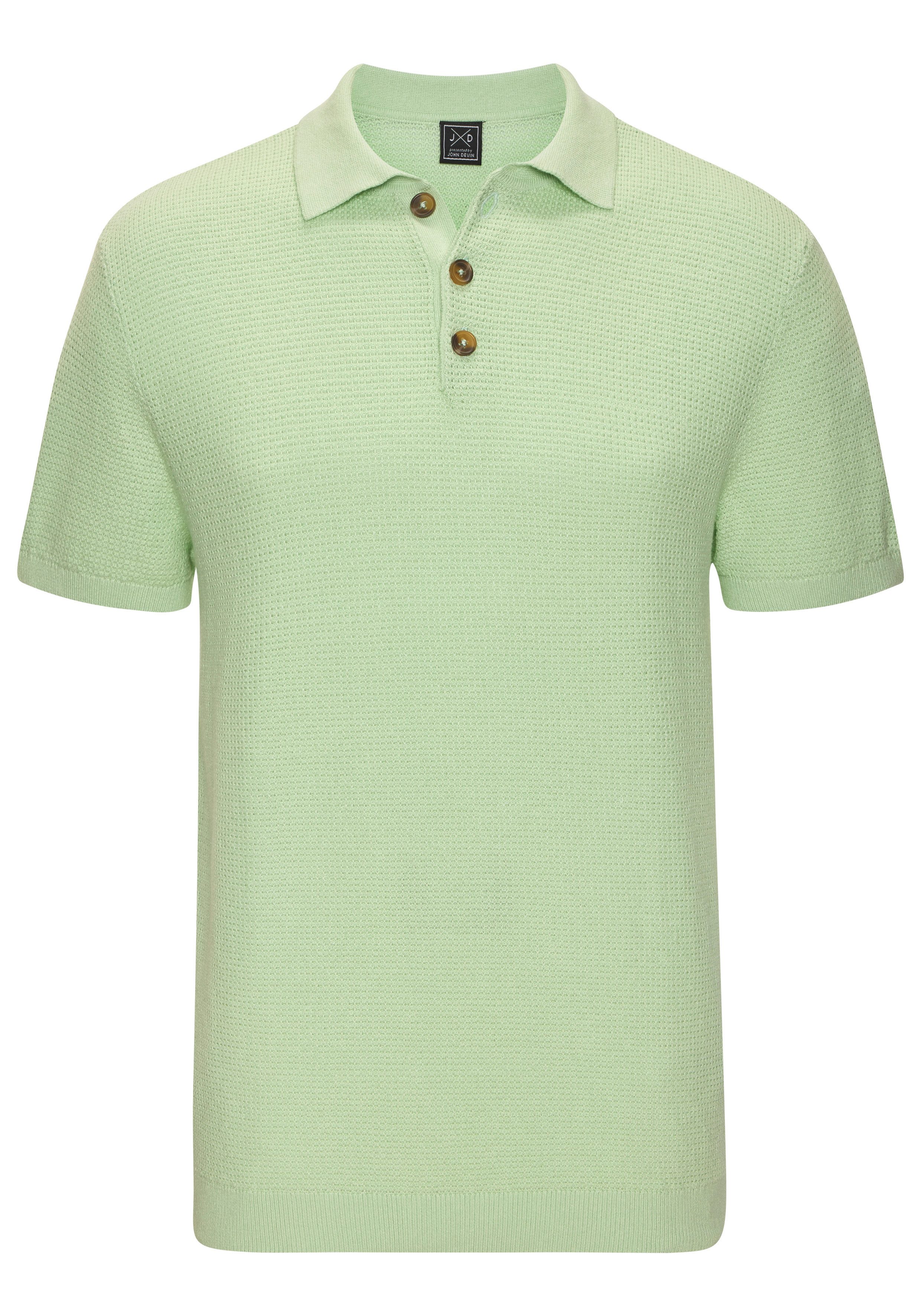 John Devin Poloshirt - Strick Poloshirt, Regular fit mit Polokragen und kleiner Knopfleiste. € 24,99