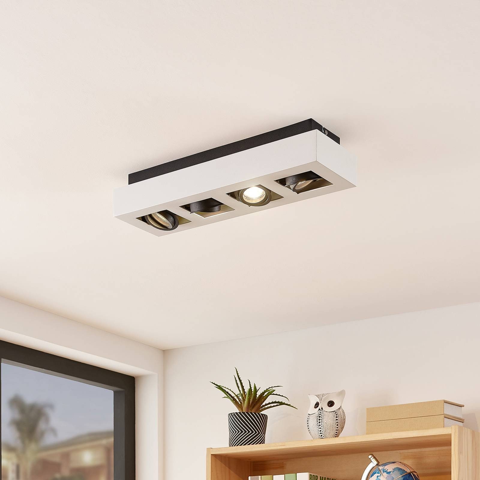 Arcchio Deckenstrahler Vince, Metall, Weiß IP20, 4 x 10 W LED