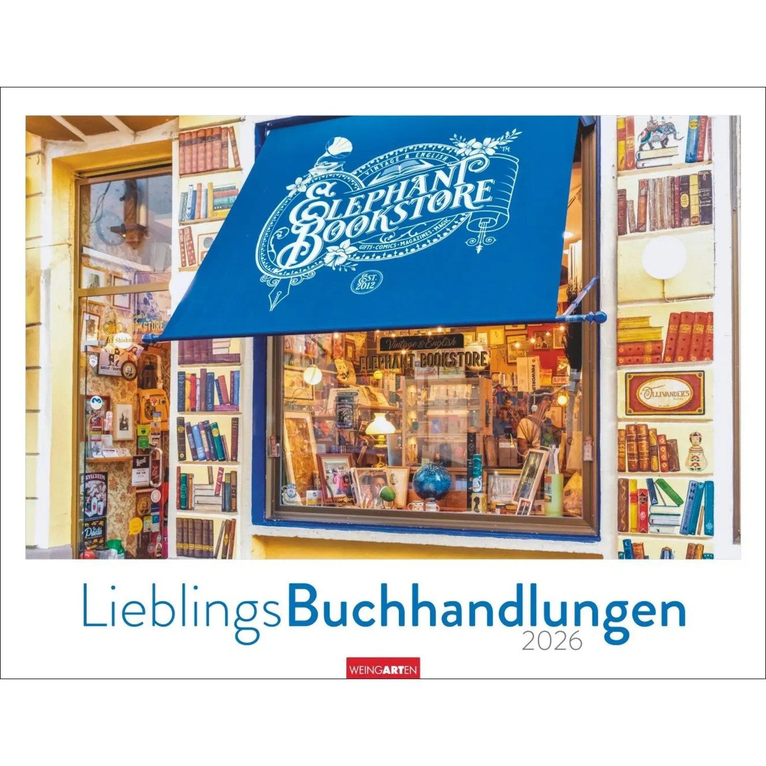 Wandkalender Lieblings-Buchhandlungen Календари 2026