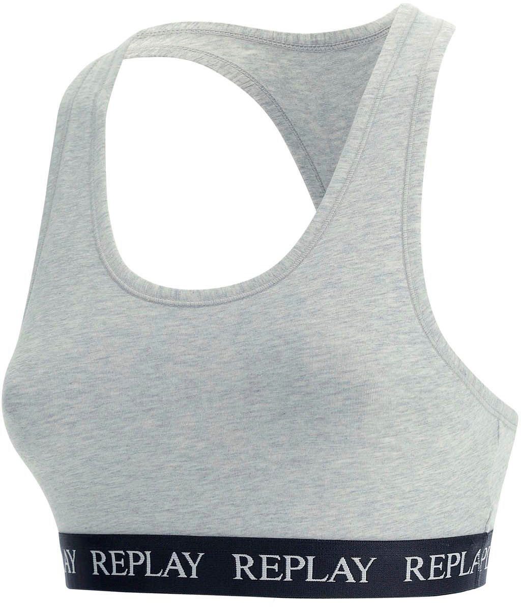 Replay Bralette LADY RACERBACK BRA mit Racerback hellgrau-meliert