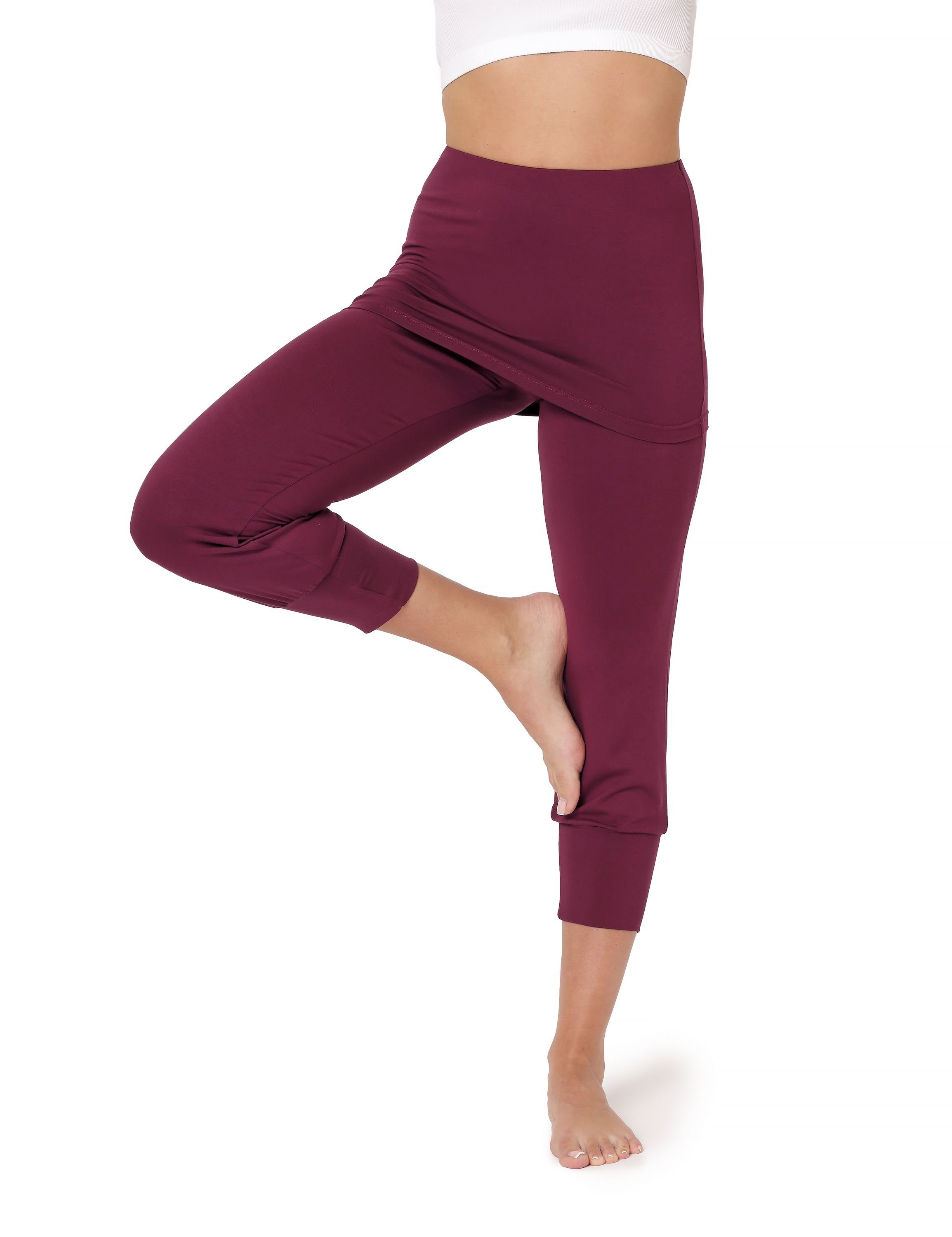Bellivalini Leggings Yoga Leggings Damen Yogahose mit Rock 3/4 BLV50