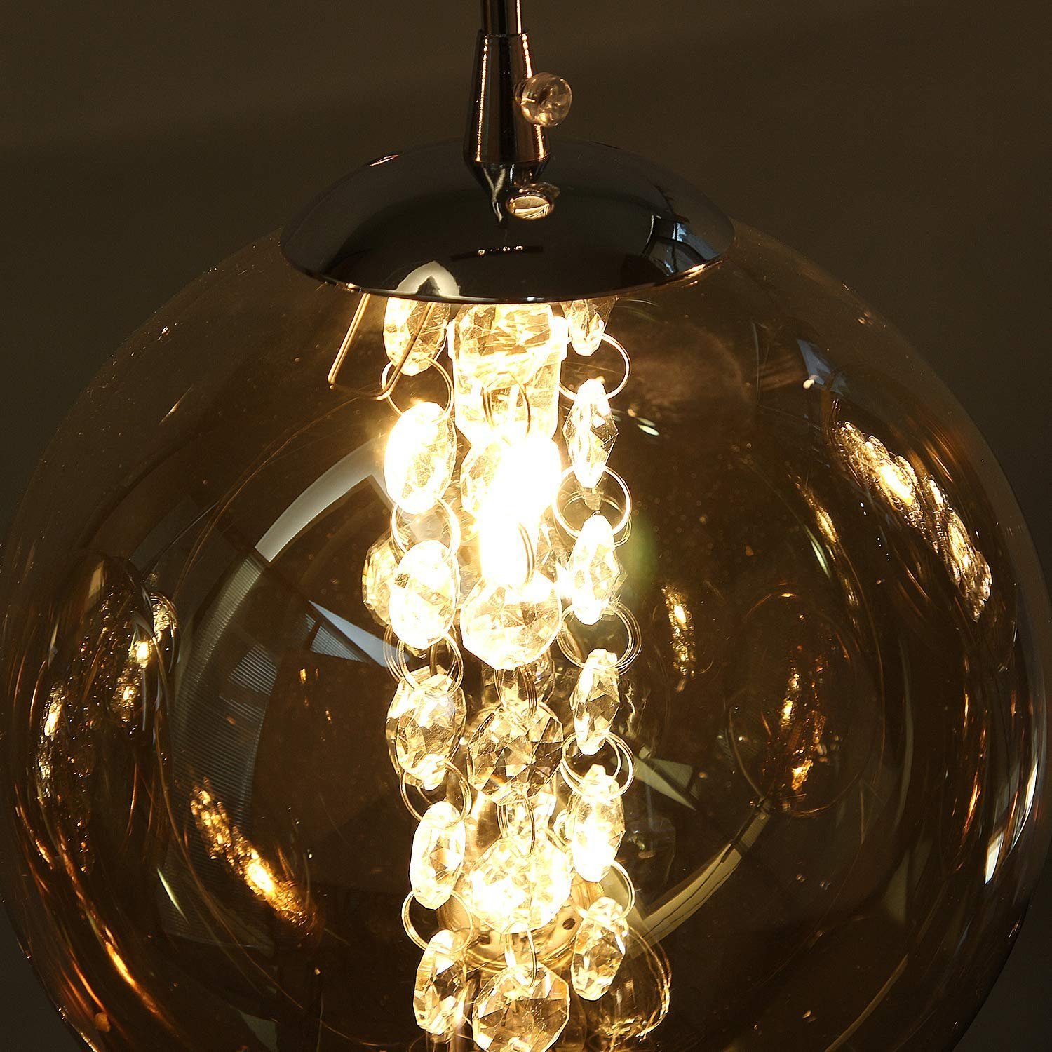 ZMH Pendelleuchte Esstisch 3/4/6/10/15-flammig,G9 Hängeleuchte, 3000 K, LED wechselbar, Warmweiß, 150 cm höhenverstellbar, inkl. Leuchtmittel – Bild 5 von 5