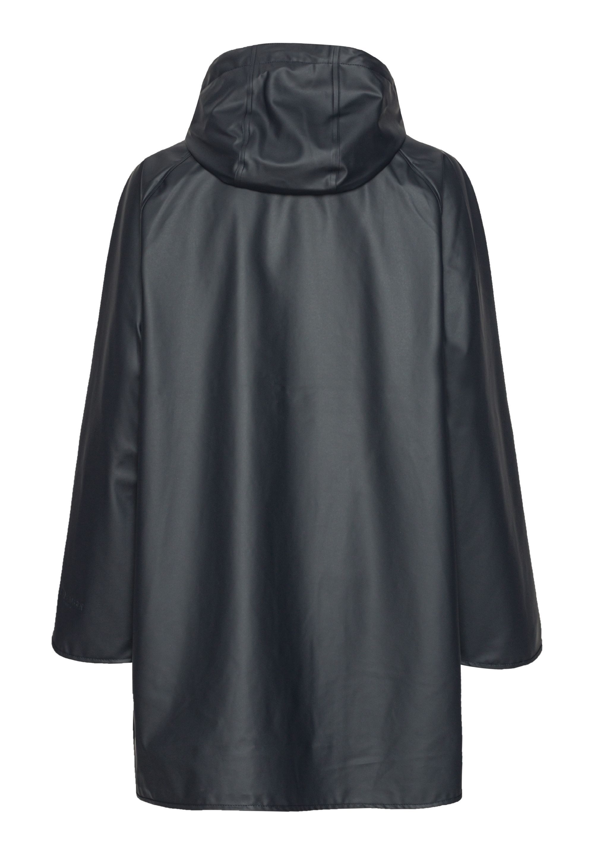 Ilse Jacobsen Regenjacke RAIN151 Regenmantel, gerade Form, PU-Material, abnehmbare Kapuze, wasserdicht