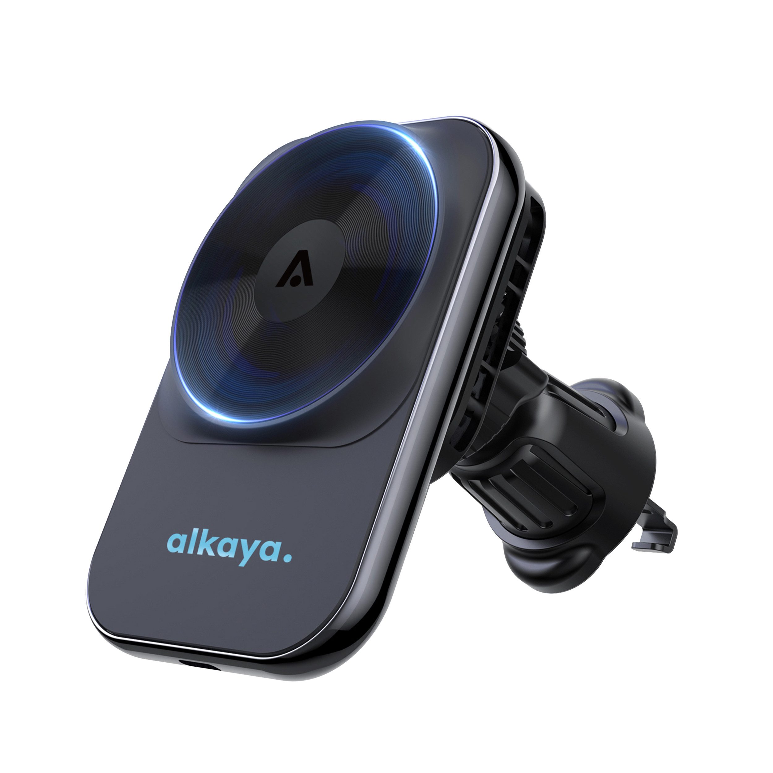 alkaya. Handy-Halterung KFZ Handyhalterung Auto mit Kühlungssystem, KFZ Handyhalter, (bis 8,00 Zoll, KFZ Ladegerät, Car Charger, - Schwarz)