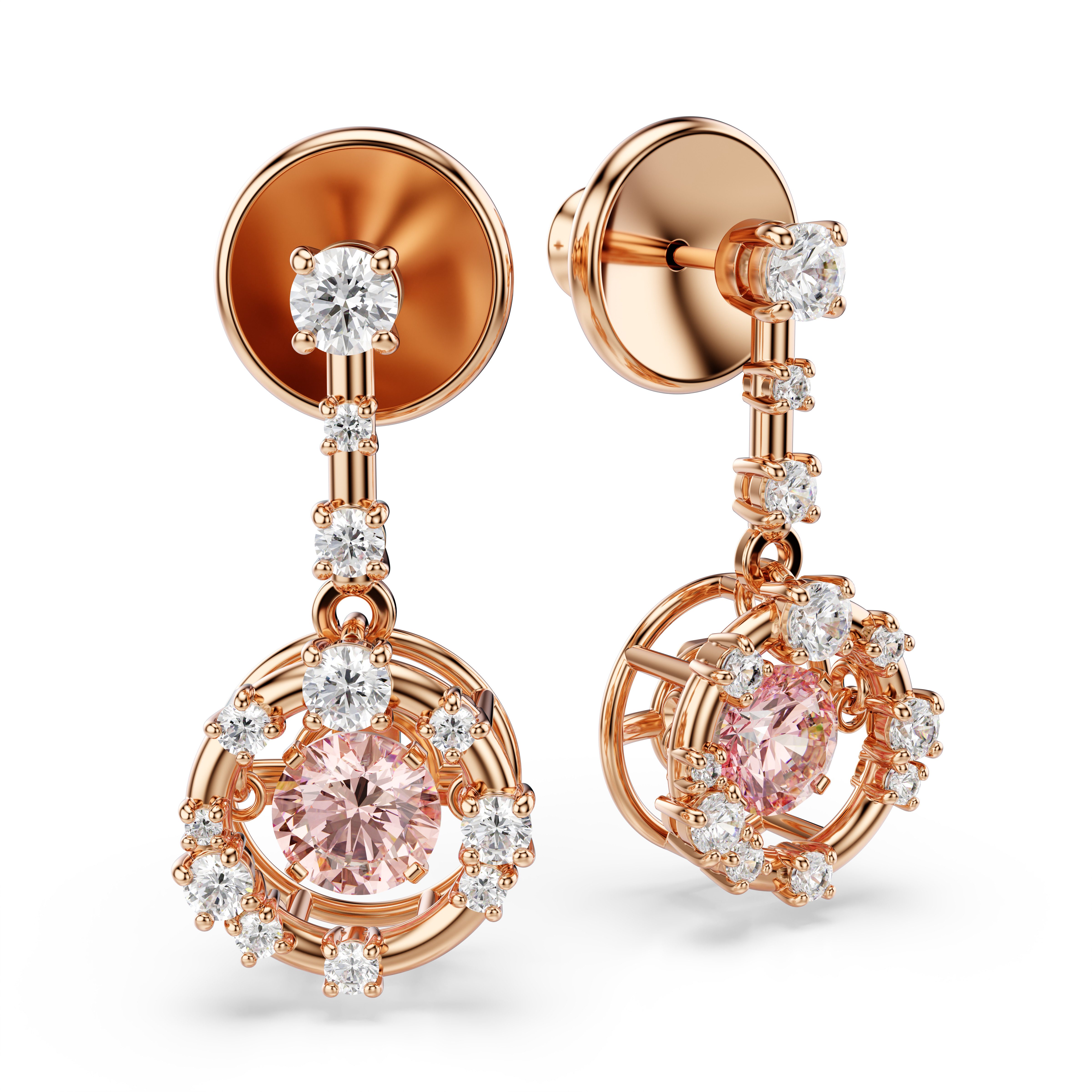 Swarovski Paar Ohrhänger Schmuck Geschenk Constella Ohrringe Dancing Stone, mit Swarovski® Kristall