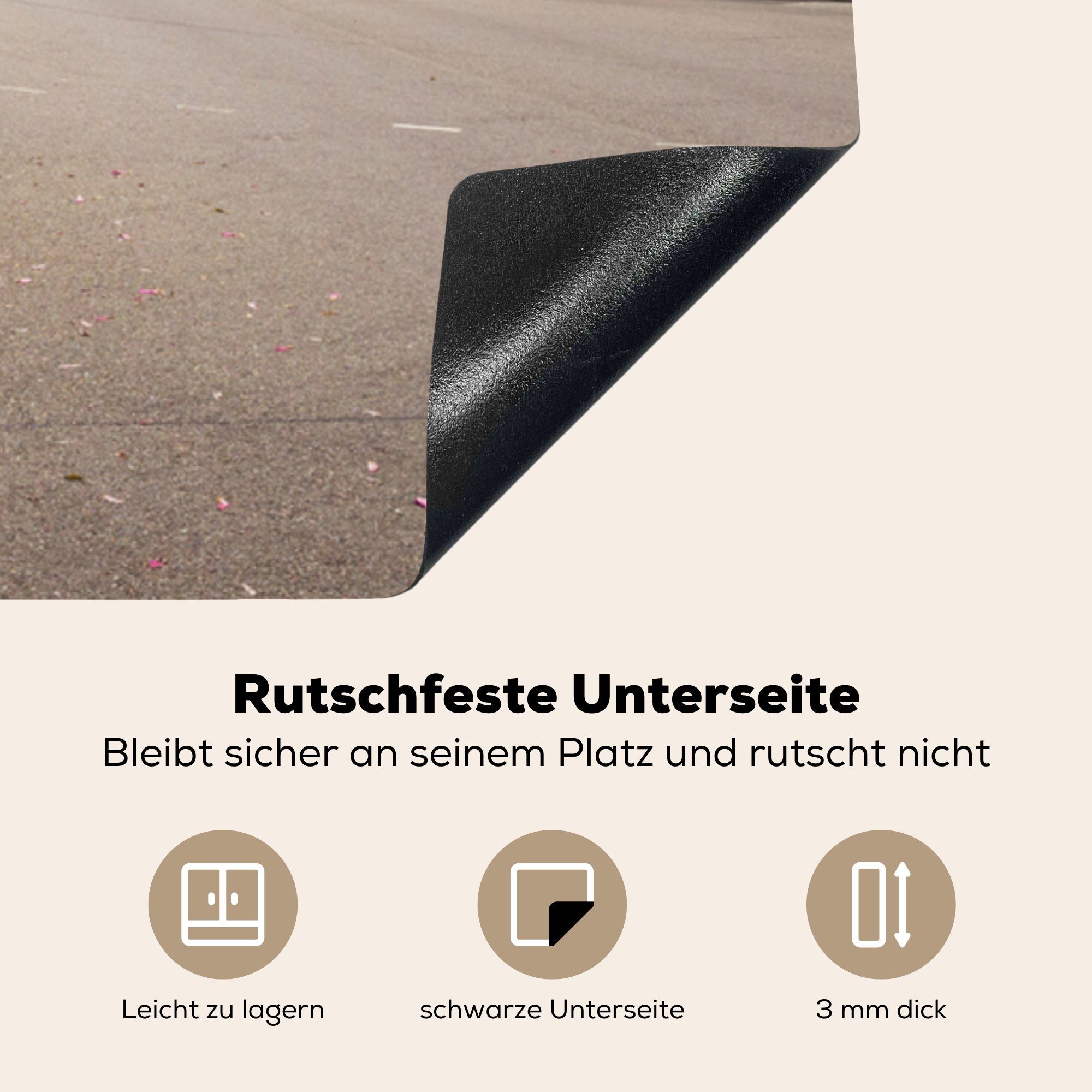 Angeles Los cm, 78x78 Herdblende-/Abdeckplatte - - Ceranfeldabdeckung, tlg), für MuchoWow (1 Rodeo Arbeitsplatte Drive küche Straße, Vinyl,