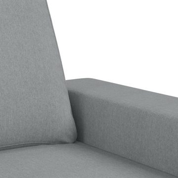 vidaXL Sofa Sessel mit Hocker Hellgrau 60 cm Stoff