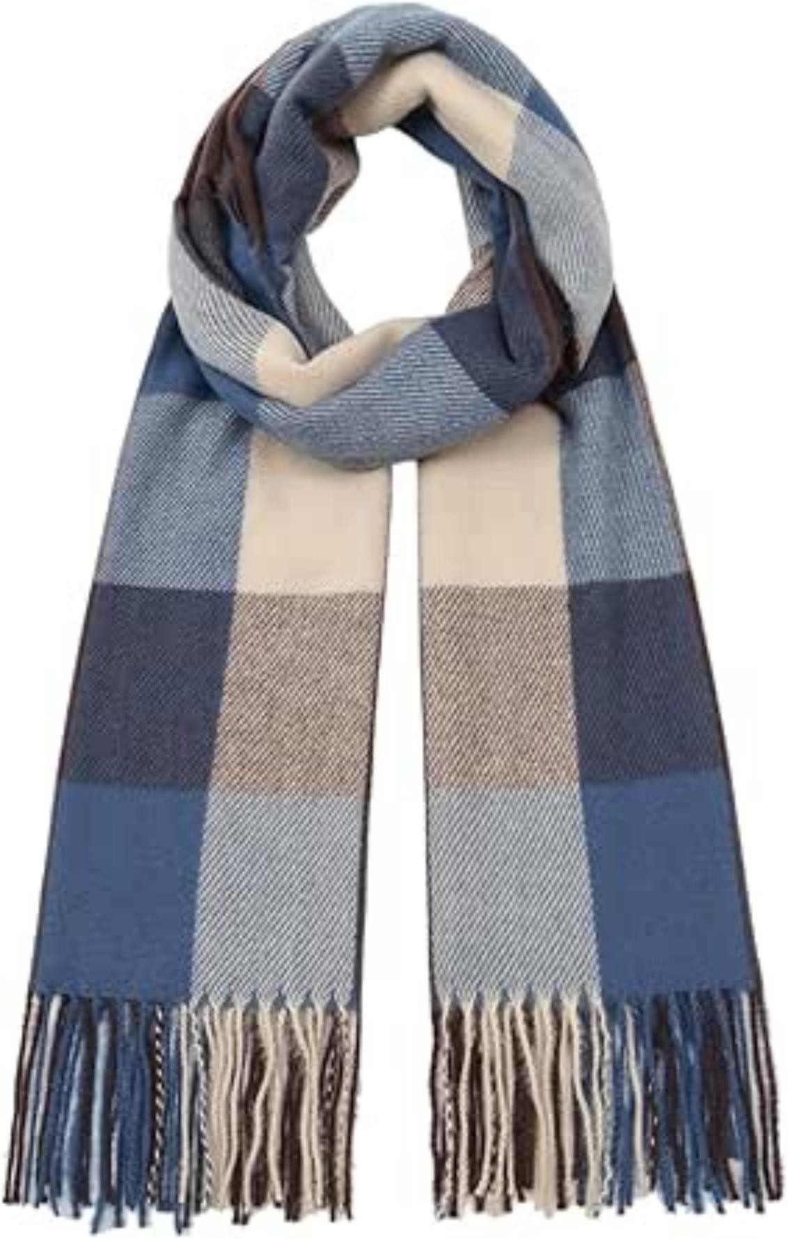 Coonoor Modeschal Karierter Damen Schal mit Fransen, im Oversize Look,für H günstig online kaufen