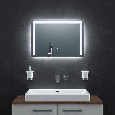 Bringer Badspiegel BRS105, Badezimmerspiegel mit Anti-Beschlag und Speicherfunktion