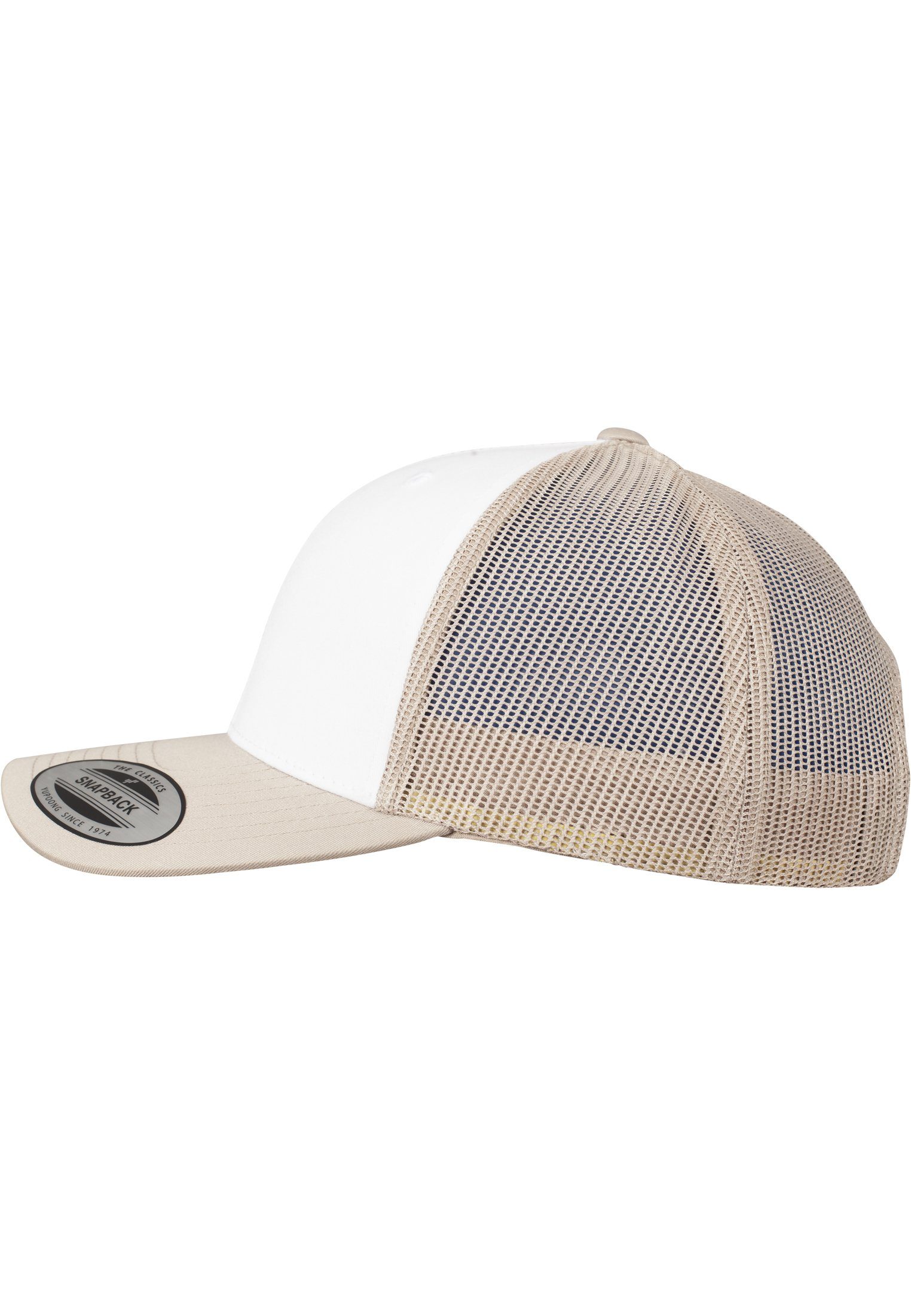 Trucker Trucker Front Colored Cap Flexfit Retro khaki/white/khaki Flex