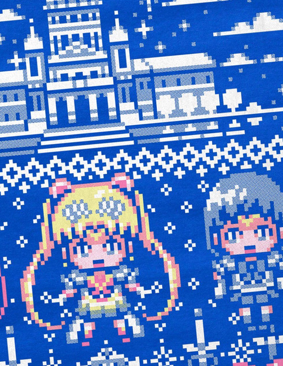 style3 T-Shirt Moon Pixel sailor moon crystal ugly xmas sweater weihnachtsp günstig online kaufen