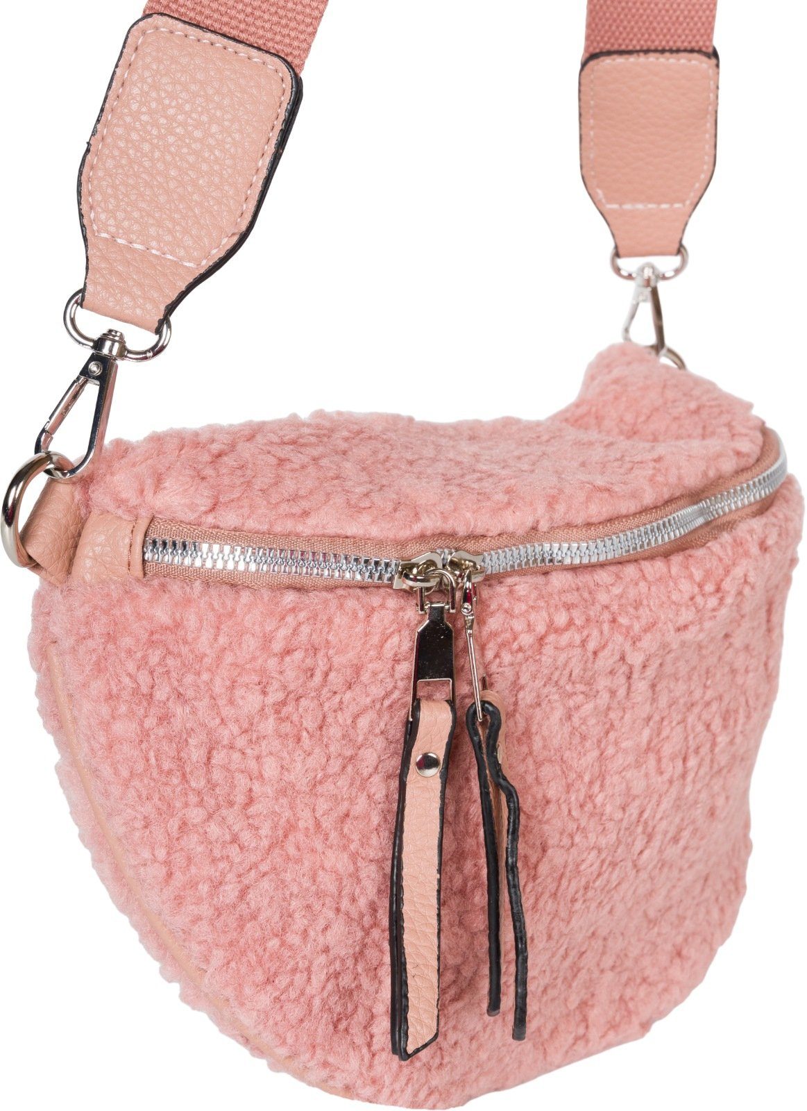 styleBREAKER Umhängetasche Teddyfell Halbmond Crossbody Bag (1-tlg) günstig online kaufen