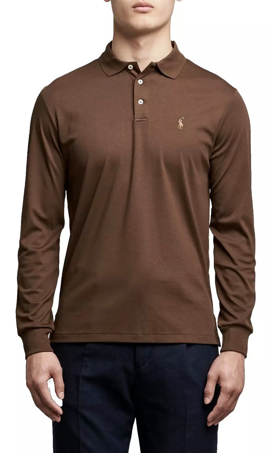 Polo Ralph Lauren Langarm-Poloshirt Luxury Pima günstig online kaufen