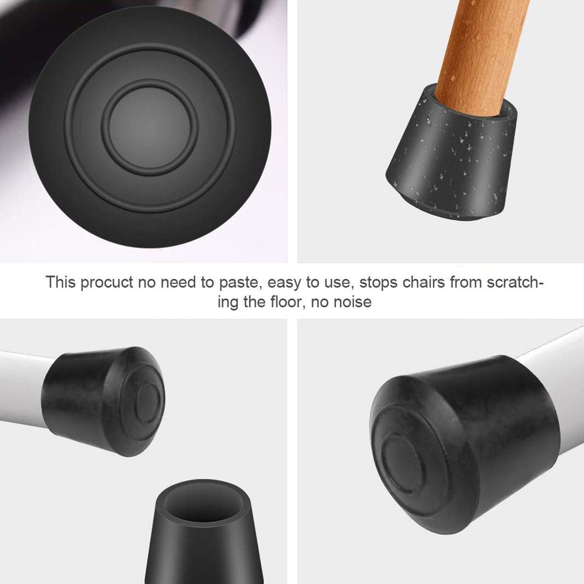 Jormftte Tischbein Gummi nicht Füße Starke verformen Stuhlkappen Flexibilität, leicht zu Pads,Stuhlkappen