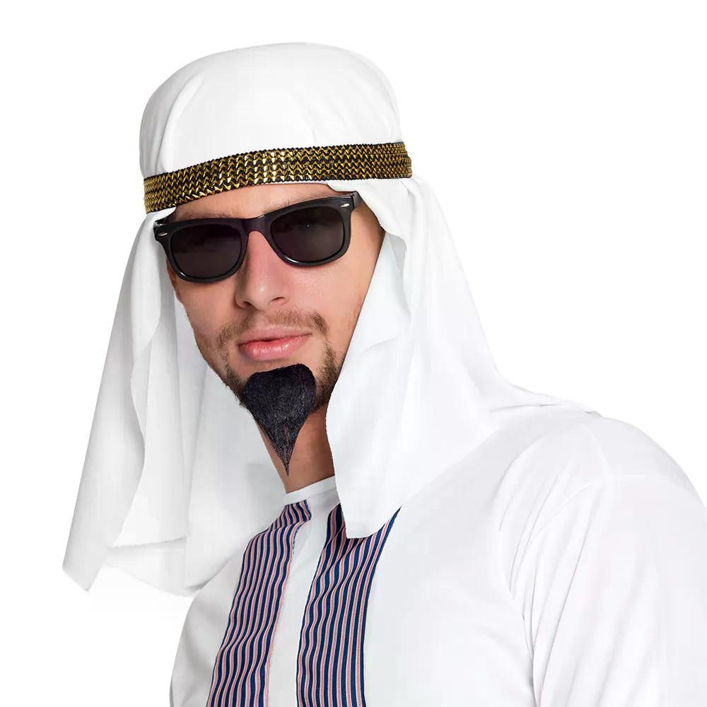 Boland Kostüm Hut Prinz Abdullah arabische Kopfbedeckung für Karneval-Kostüm, Authentisches Accessoire für orientalische Kostüme