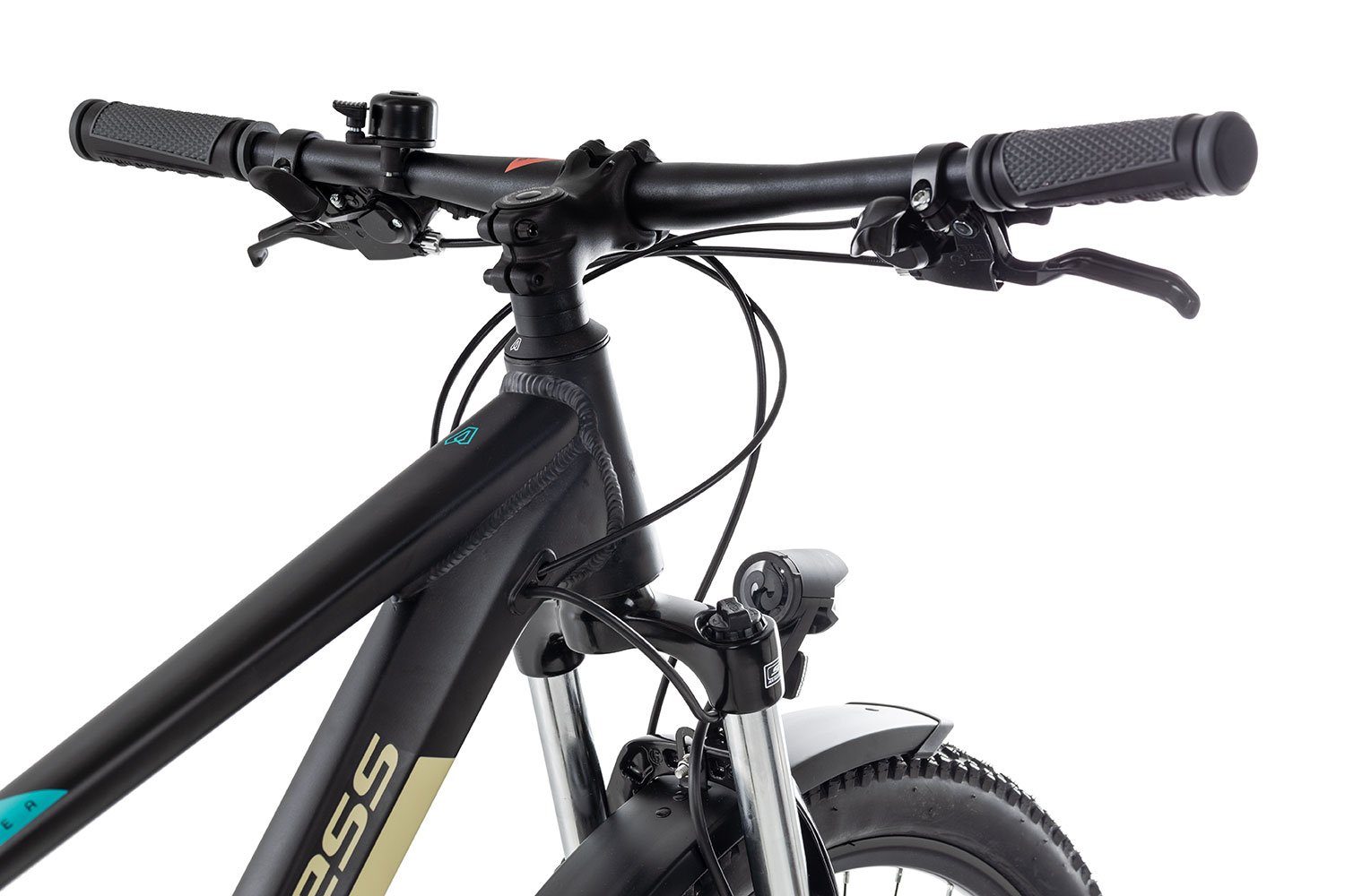 Axess Mountainbike 2022, MEEA 21 Tourney Kettenschaltung, MTB-Hardtail Shimano RD-TX800-7 schwarz/grau Gang matt/beige/turquoise black Schaltwerk