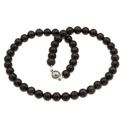 Bella Carina Perlenkette »Kette mit 8 mm Obsidian Edelstein Perlen«