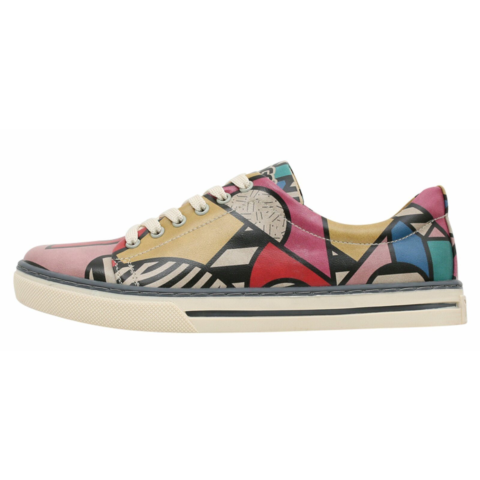 DOGO Classic Schnürsneaker Painting In Harmony Damen Sneaker Sneaker Handgefertigt
