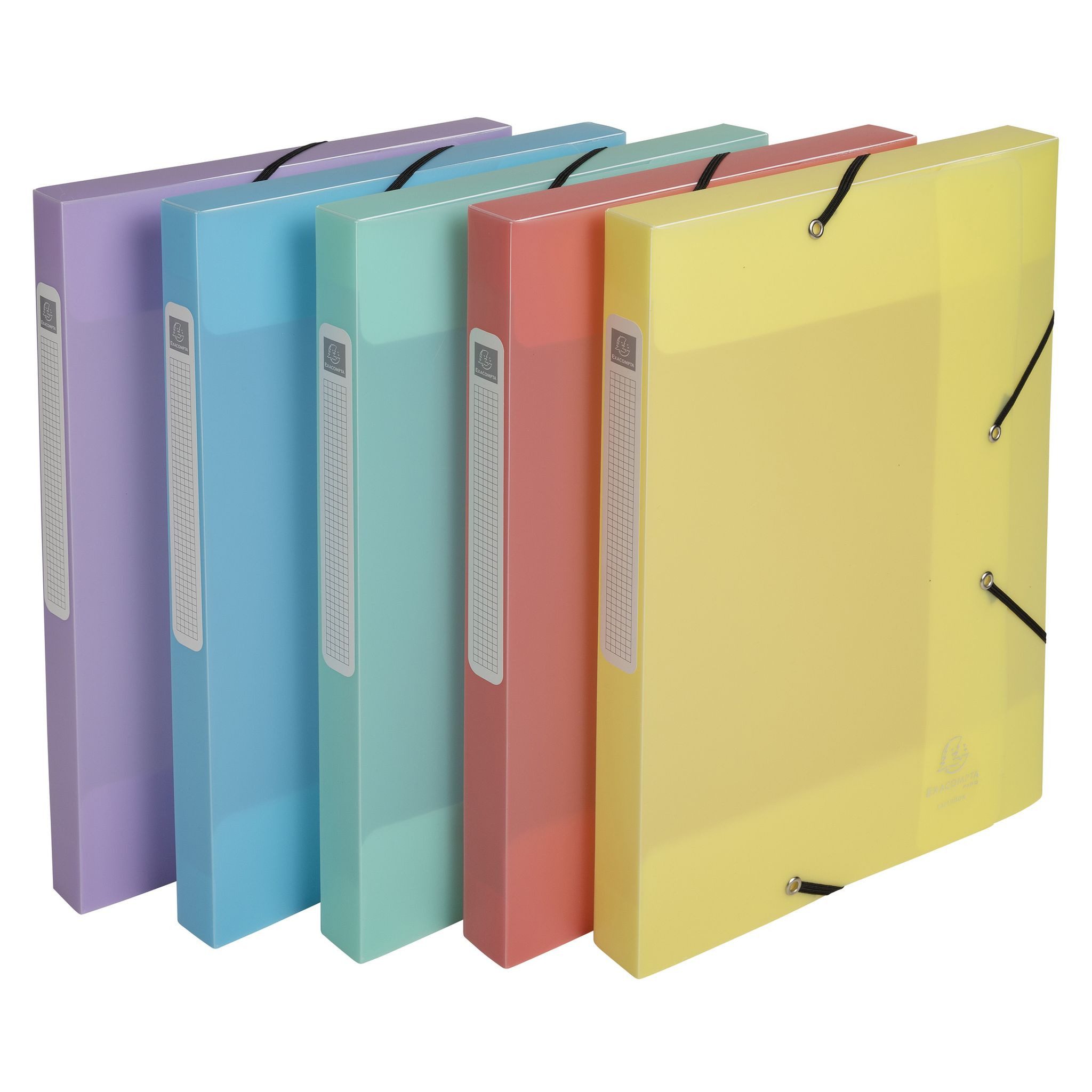 EXACOMPTA Aufbewahrungsbox Exacompta ArchivboxPP A4 25mm Chrom.Pastel Sort.