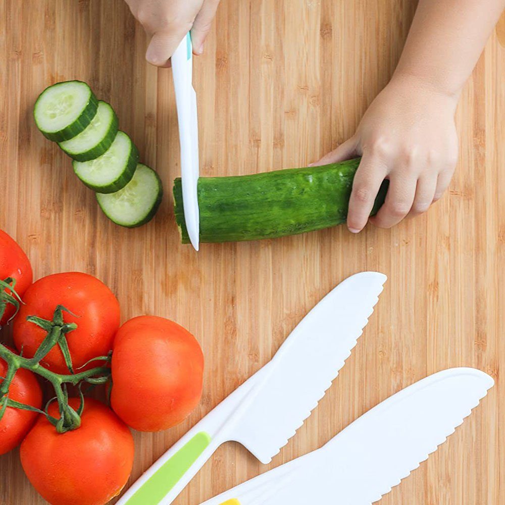 Jormftte Kinderkochmesser Messerset Kinder,Nylon-Küchenmesser für