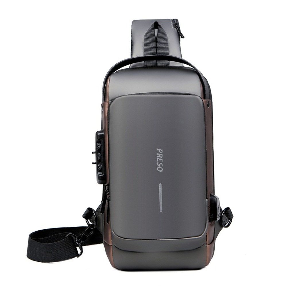 PRESO BAG Umhängetasche Brusttasche, Crossbody Bag, Umhängetasche, Herren Brusttasche, Weihnachtsgeschenk, Herrengeschenk, Hochwertige Verarbeitung