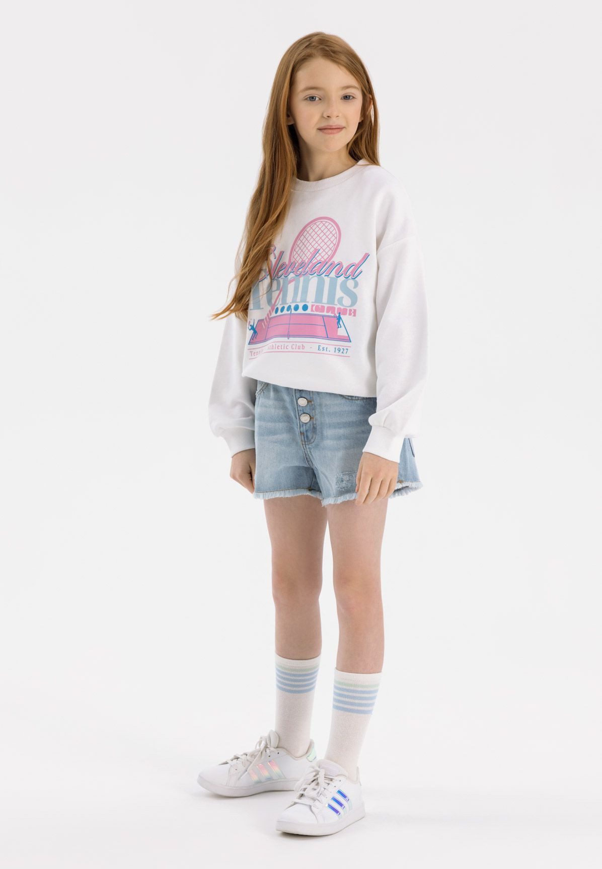 MINOTI Jeansshorts Denim-Shorts mit Knöpfen (2y-14y)