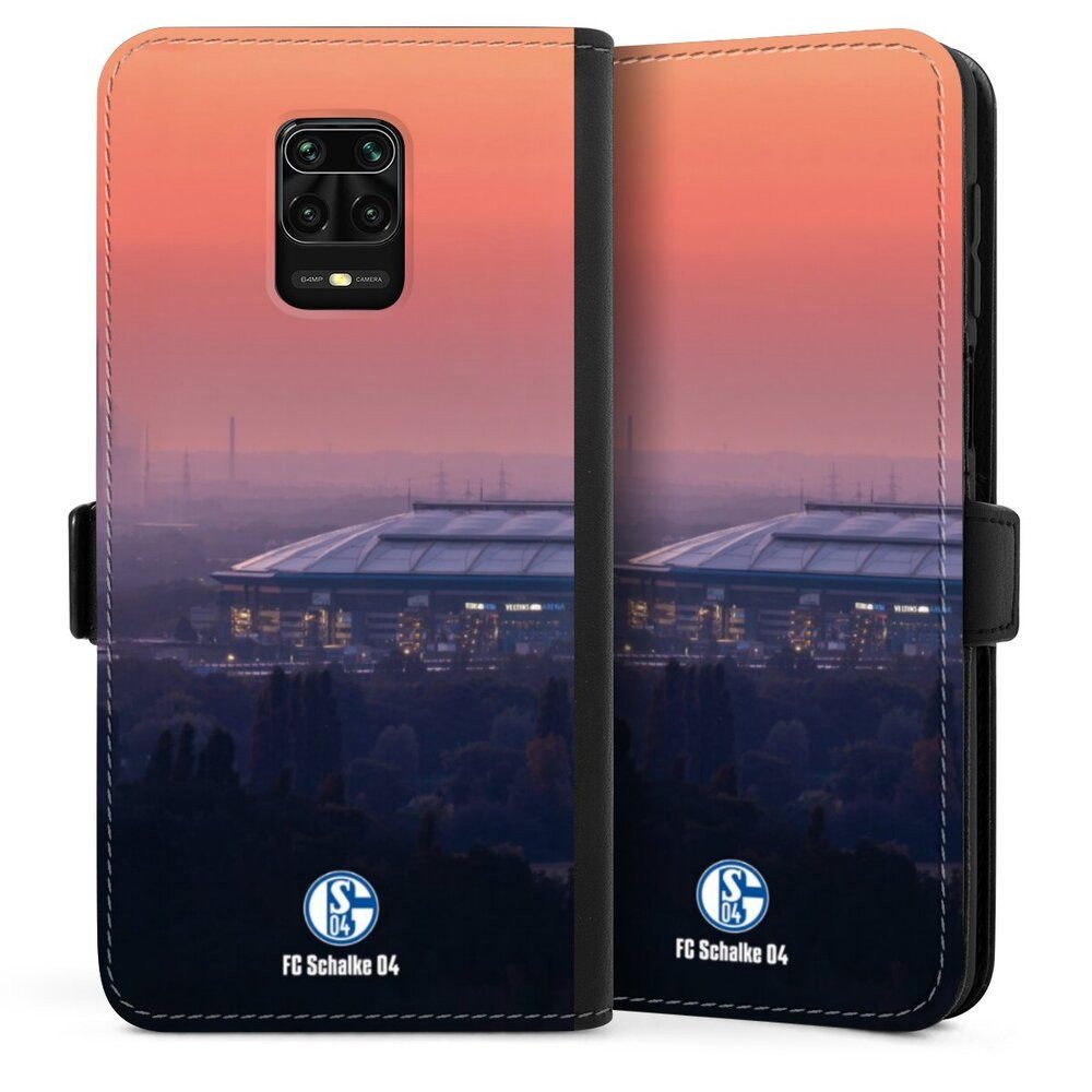 DeinDesign Handyhülle Stadion FC Schalke 04 Offizielles Lizenzprodukt Schalke 04 Stadion, Xiaomi Redmi Note 9 Pro Hülle Handy Flip Case Wallet Cover