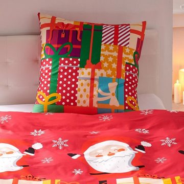 Bettwäsche Weihnachten Geschenke, TRAUMSCHLAF, Renforce, 2 teilig, glatte, leichte Baumwolle