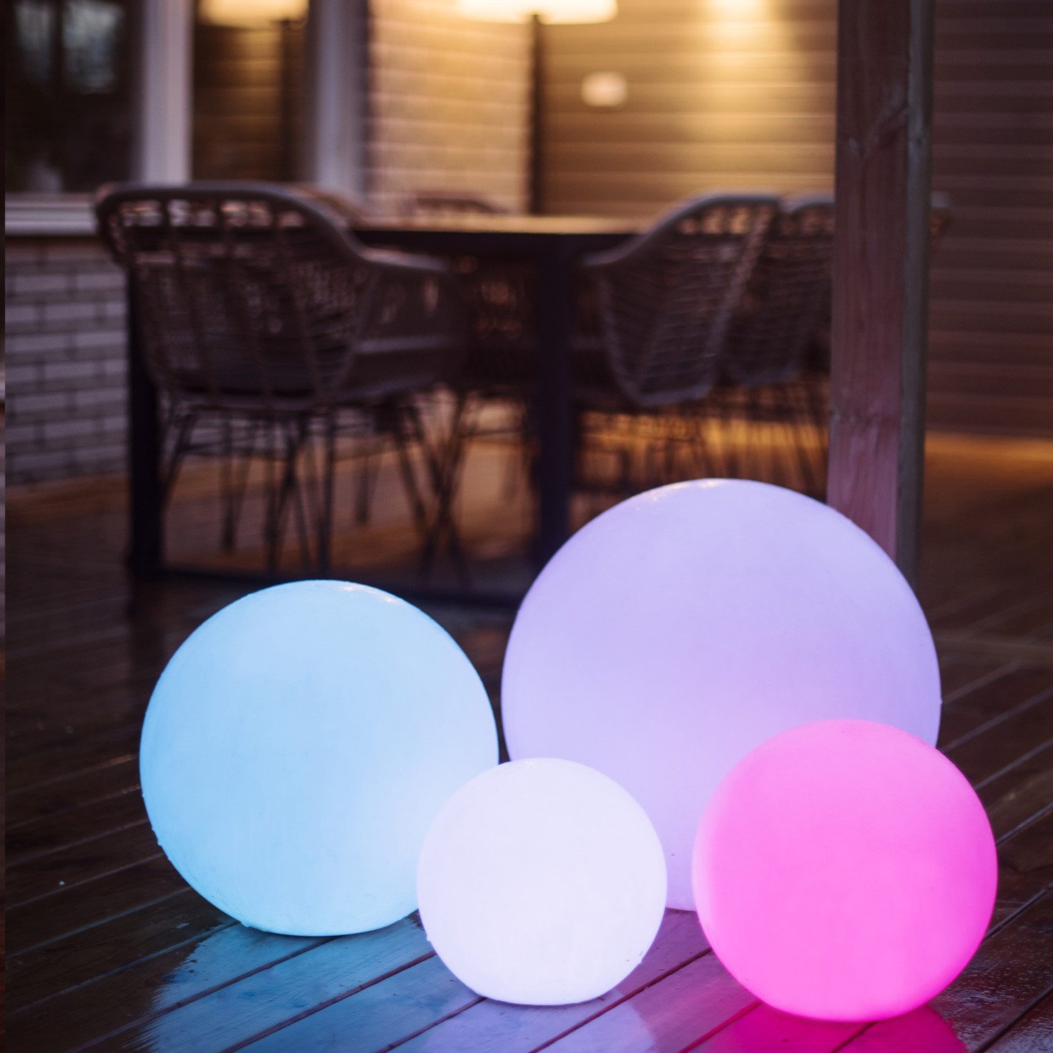 STAR TRADING LED Kugelleuchte LED Gartenkugel Kugelleuchte 50cm RGB Farbwechsel weiß Fernb.Aufladbar, LED Classic, RGB (rot, grün, blau)