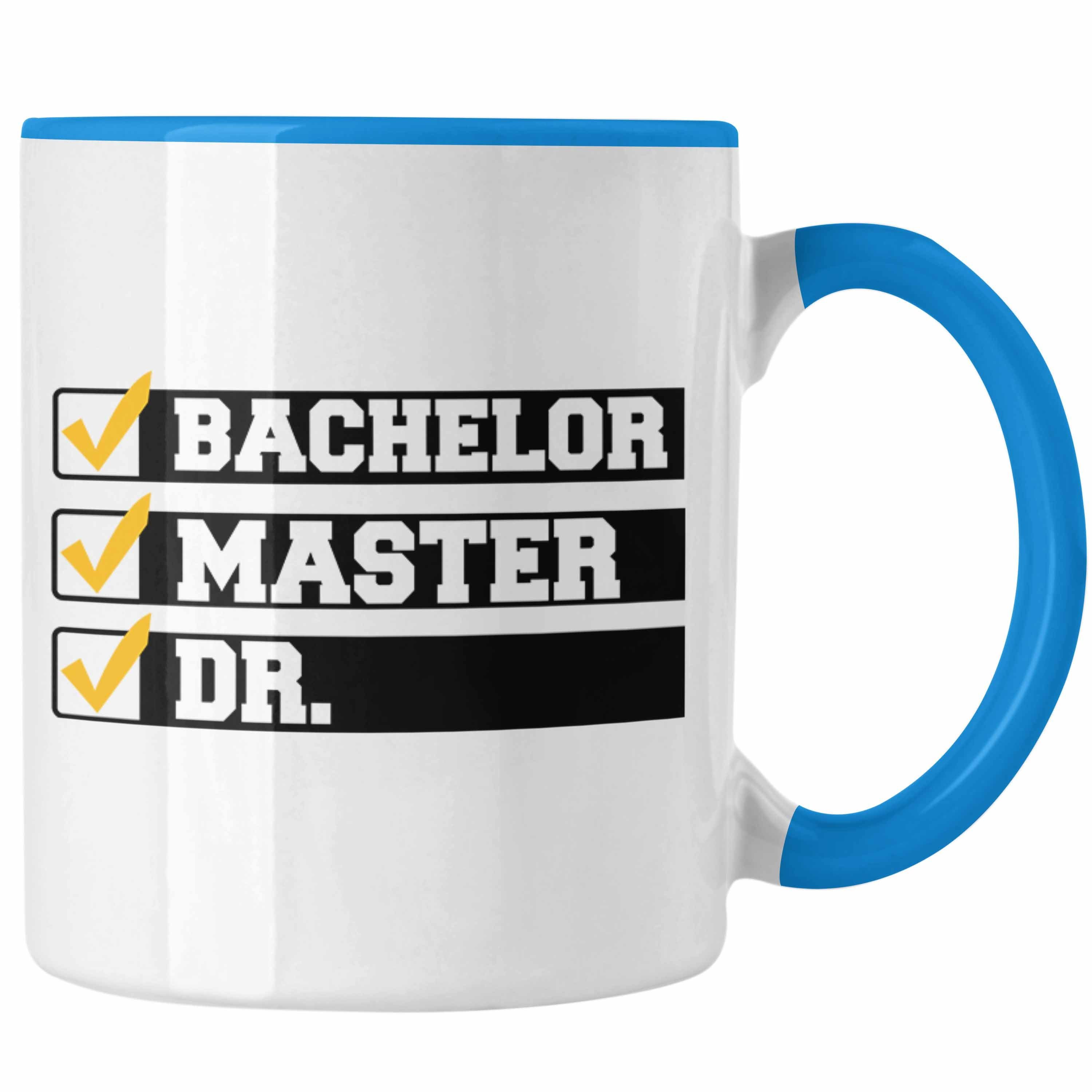 Trendation Tasse Doktortitel Bestanden Tasse Geschenk Blau