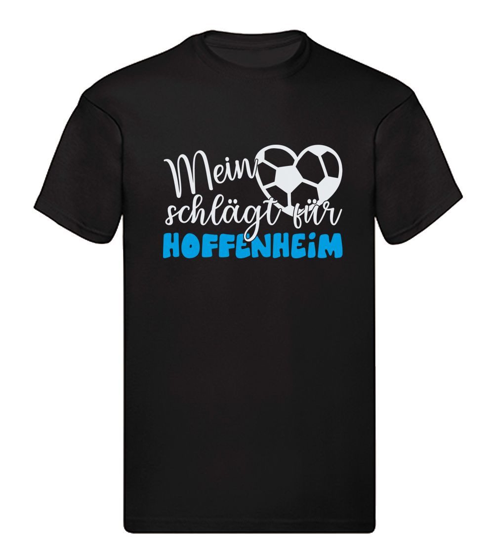G-graphics T-Shirt Mein Herz schlägt für Hoffenheim (1-tlg) Herren T-Shirt mit einem Motiv für den echten Fan
