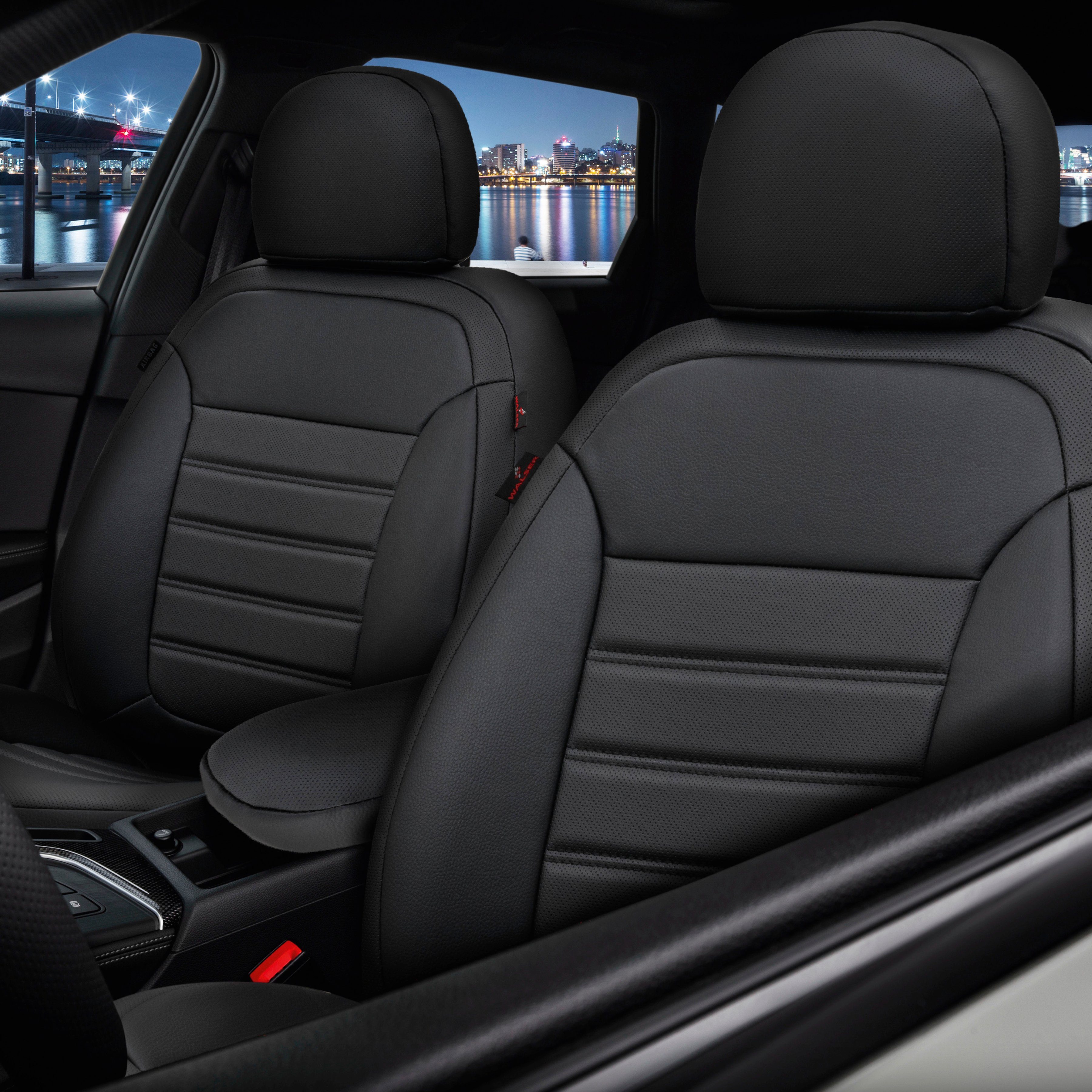 für B9) Audi 8WD Robusto, 08/2015-Heute für WALSER Normalsitze, passgenau (8W5 A4 Einzelsitzbezüge 2 Avant Autositzbezug