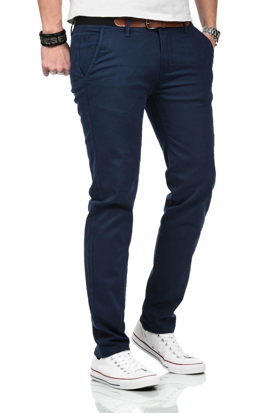 Maurelio Modriano Straight-Jeans Maurelio Modriano Herren Designer Chino Ho günstig online kaufen