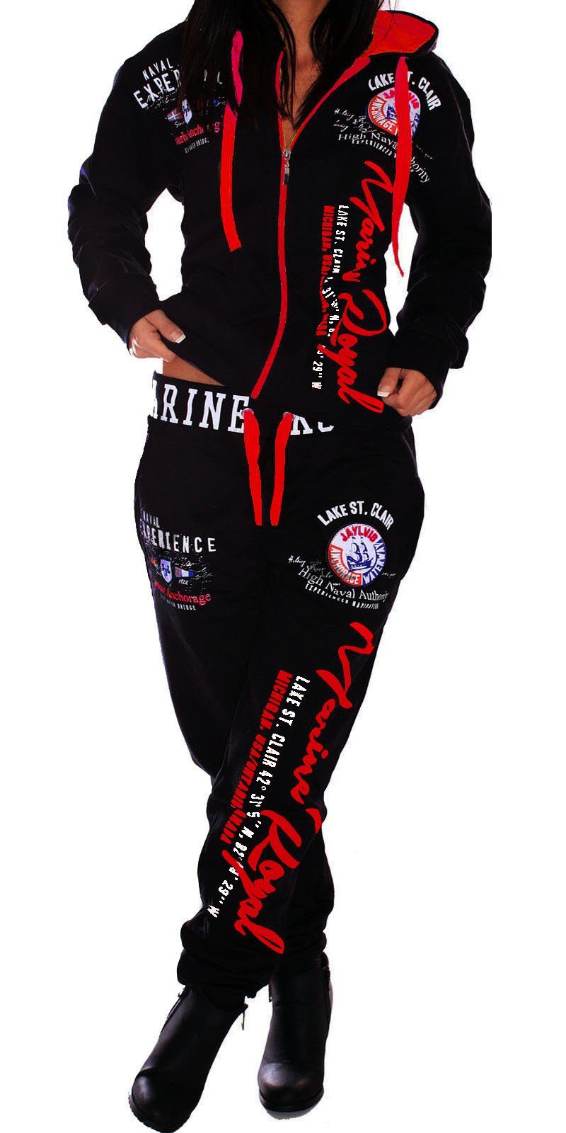 Jaylvis Jogginganzug Damen Trainingsanzug Sportanzug Streetwear Fitness Hau günstig online kaufen