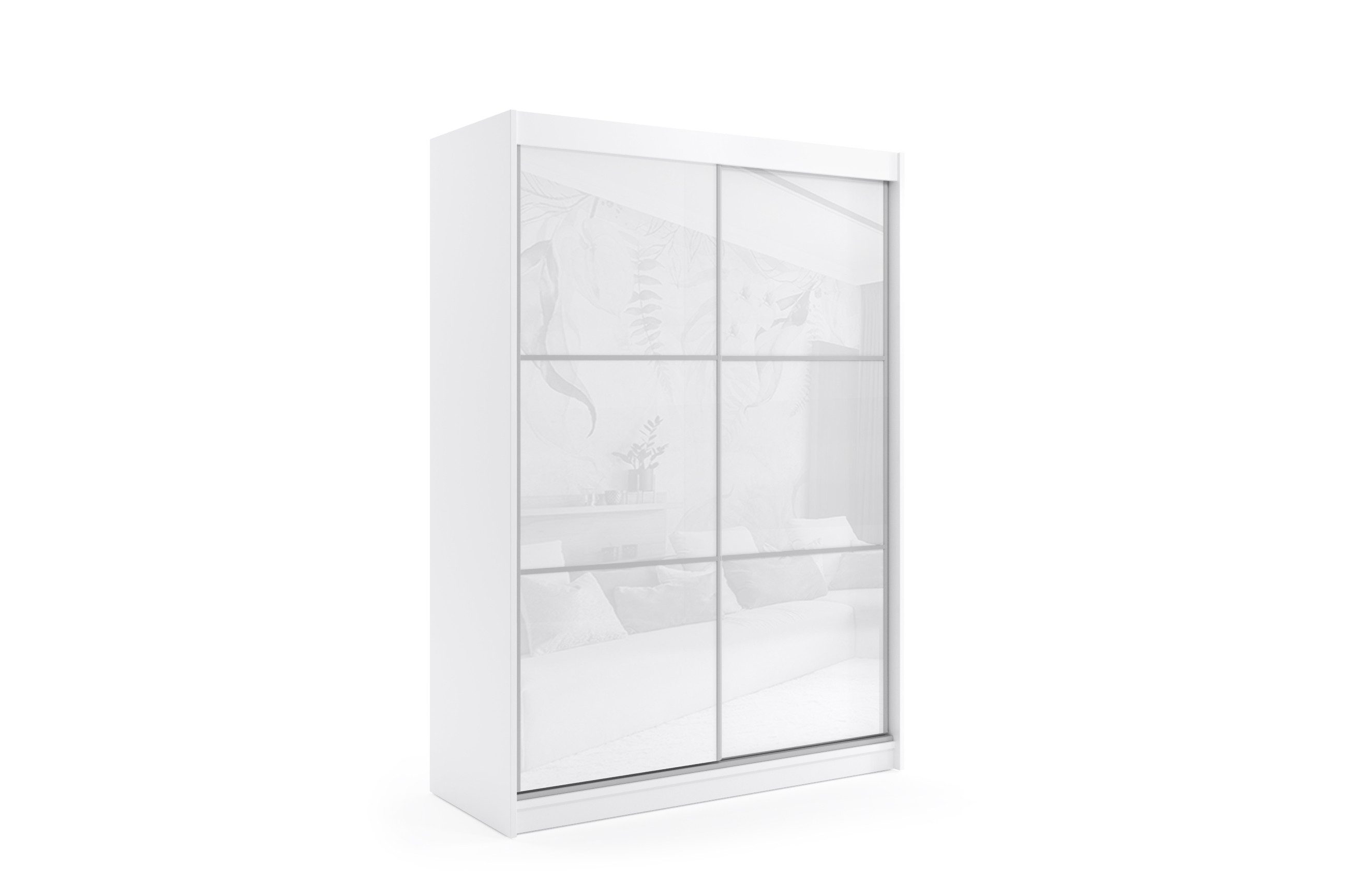 ALTDECOR Schiebetürenschrank VIVONA (Kleiderschrank Garderobenschrank mit viel Stauraum Moderner Schrank) Vielseitiger Schwebetürenschrank Lacobel LED Beleuchtung