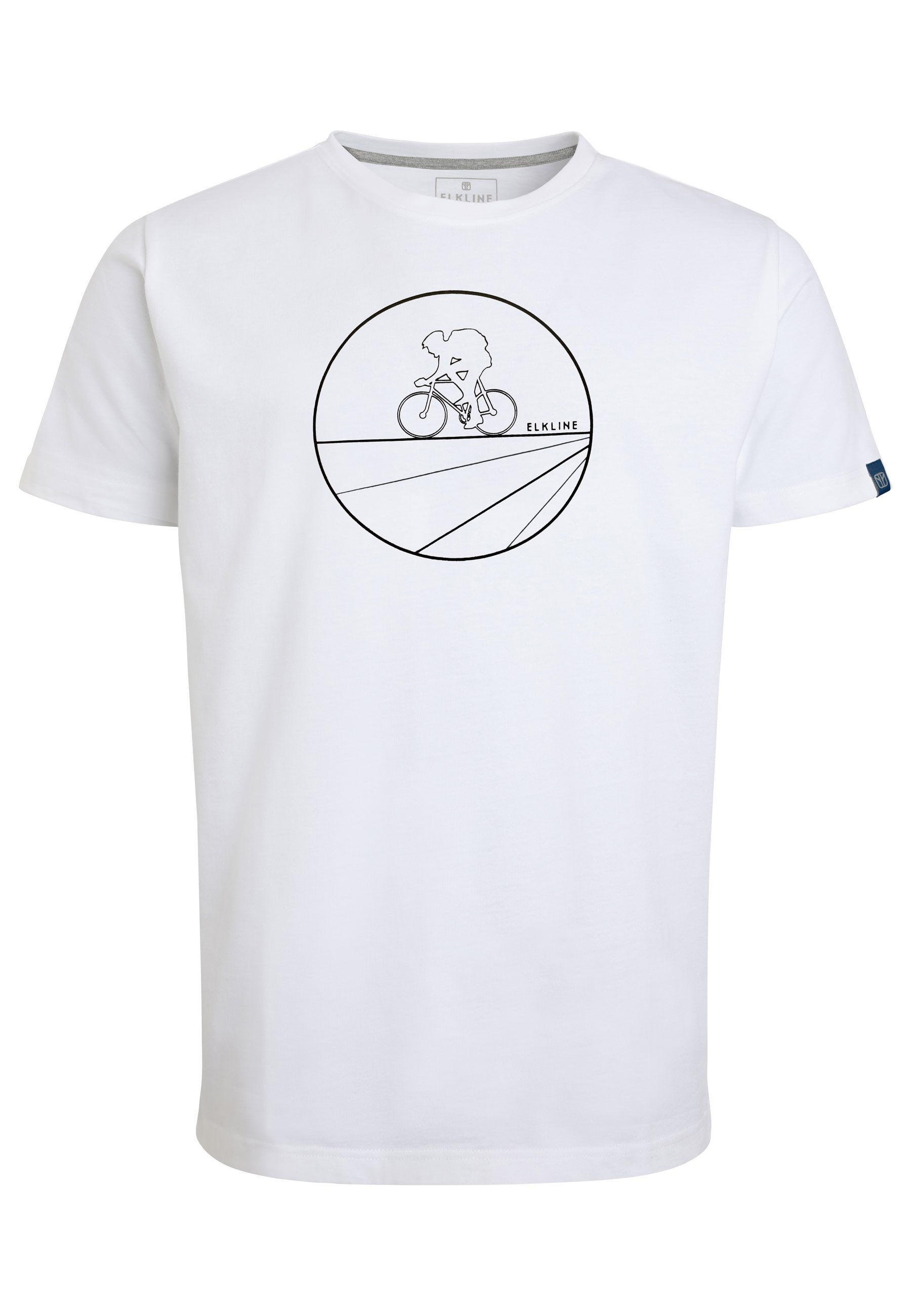 Elkline T-Shirt Straight Forward sportlich Bike Fahrrad Print Motiv Bio