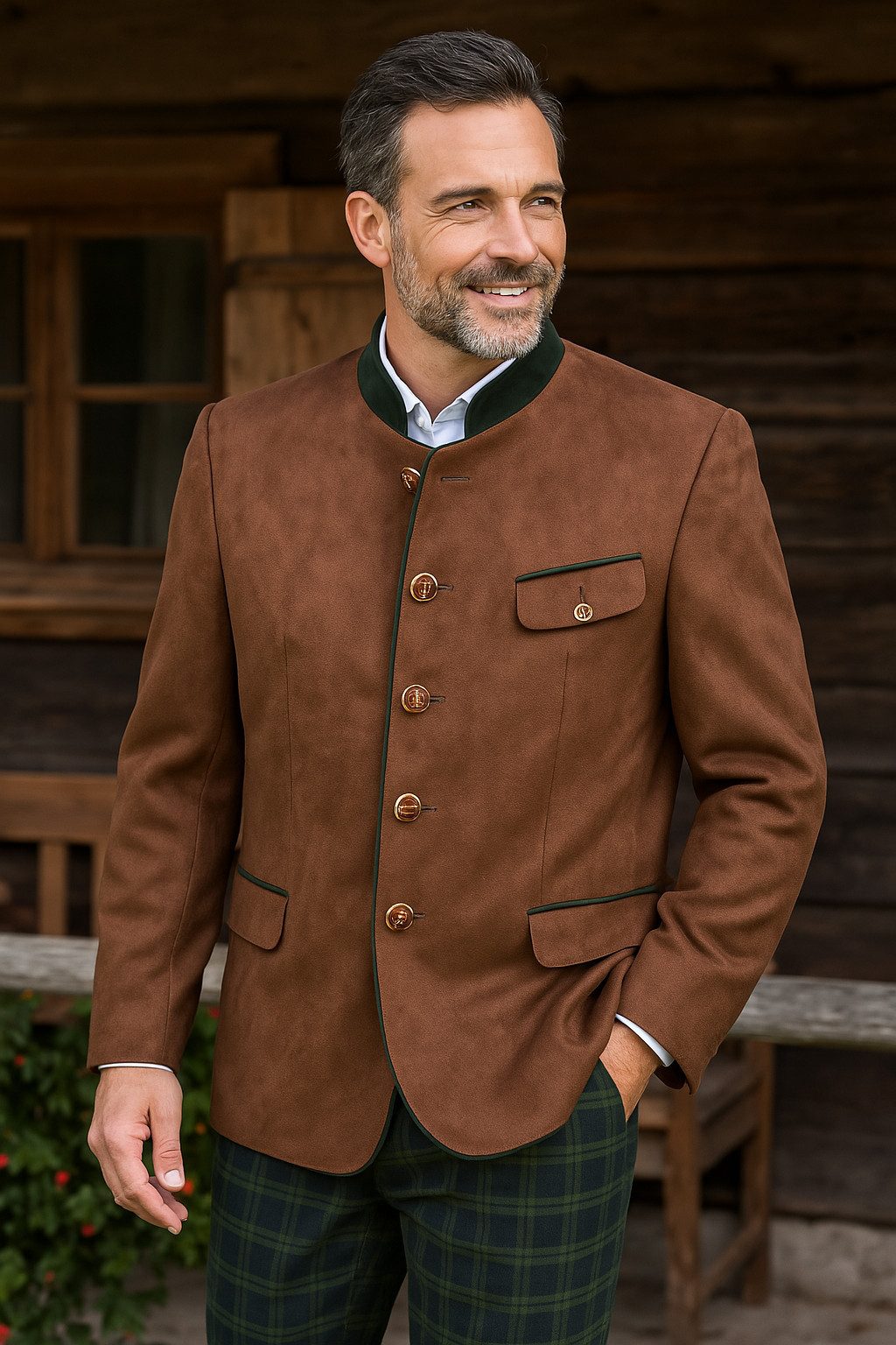 orbis Trachtenjanker Trachtenjanker mittelbraun Trachtenjacke Herren günstig online kaufen