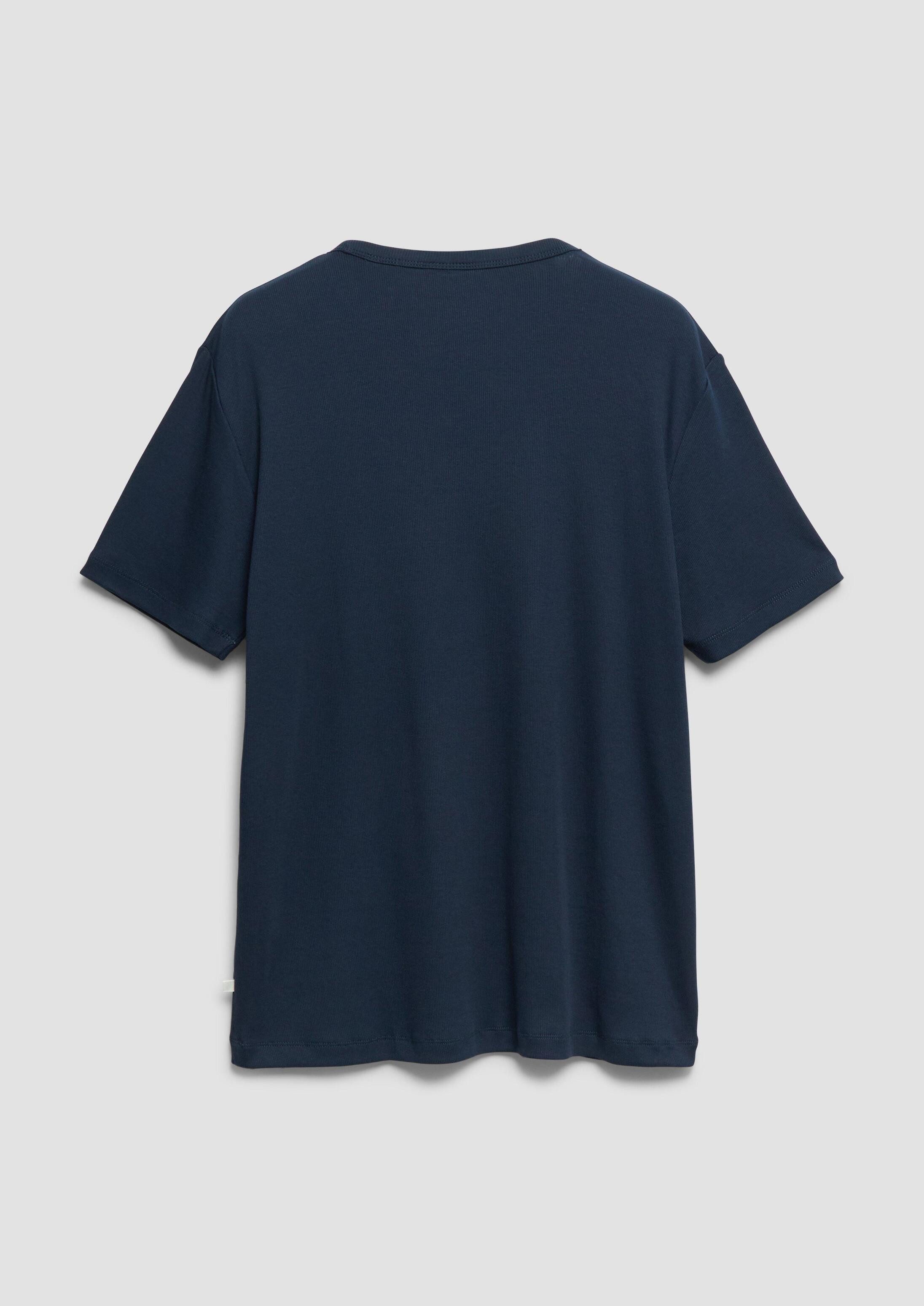 s.Oliver Kurzarmshirt T-Shirt Geripptes T-Shirt mit Crew Neck