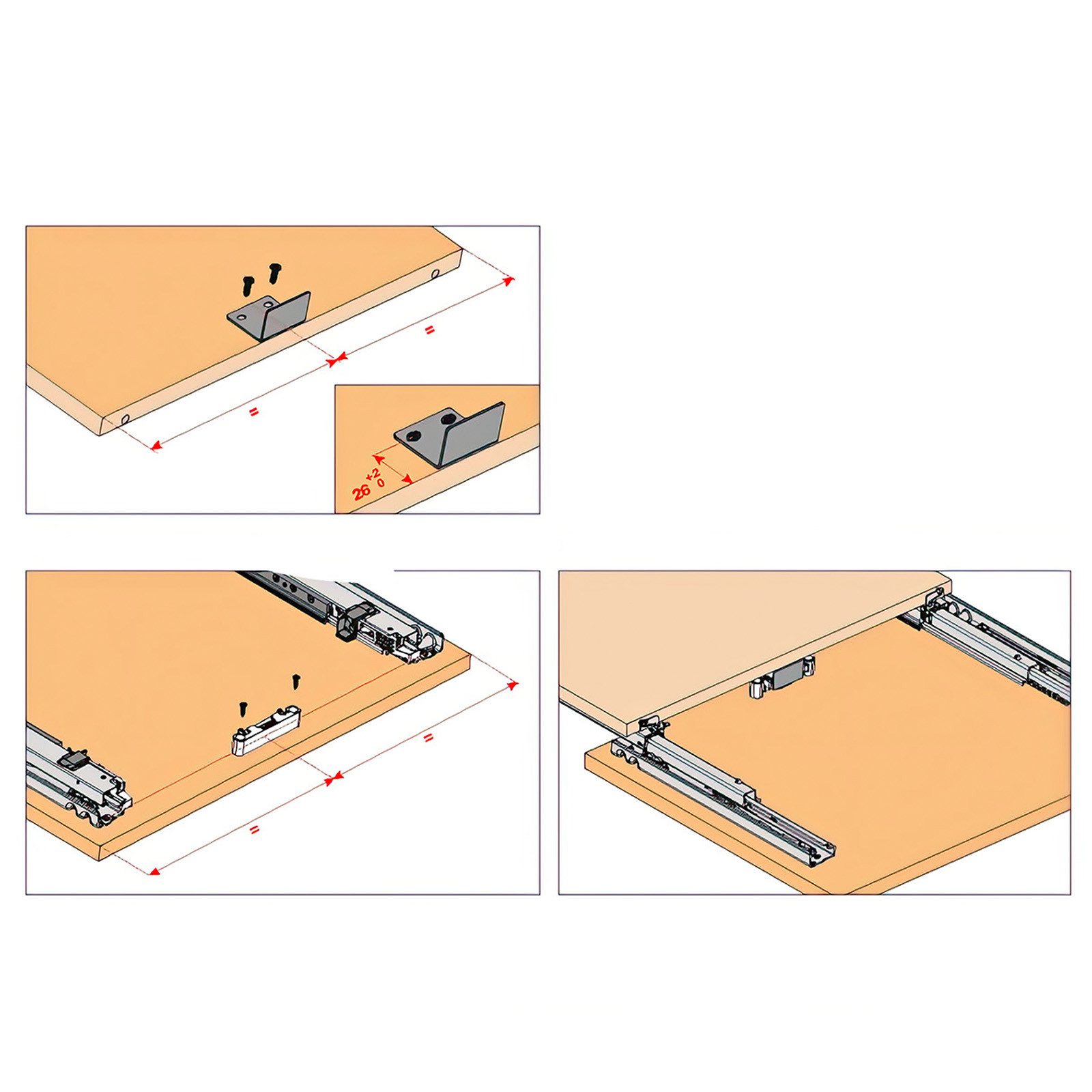 Salice Auszug Tablarauszug Shelf Smove Vollauszug mit 3D-Verstellung (1 St), Sperrvorrichtung für PROGRESSA+ SHELF SMOVE & PUSH