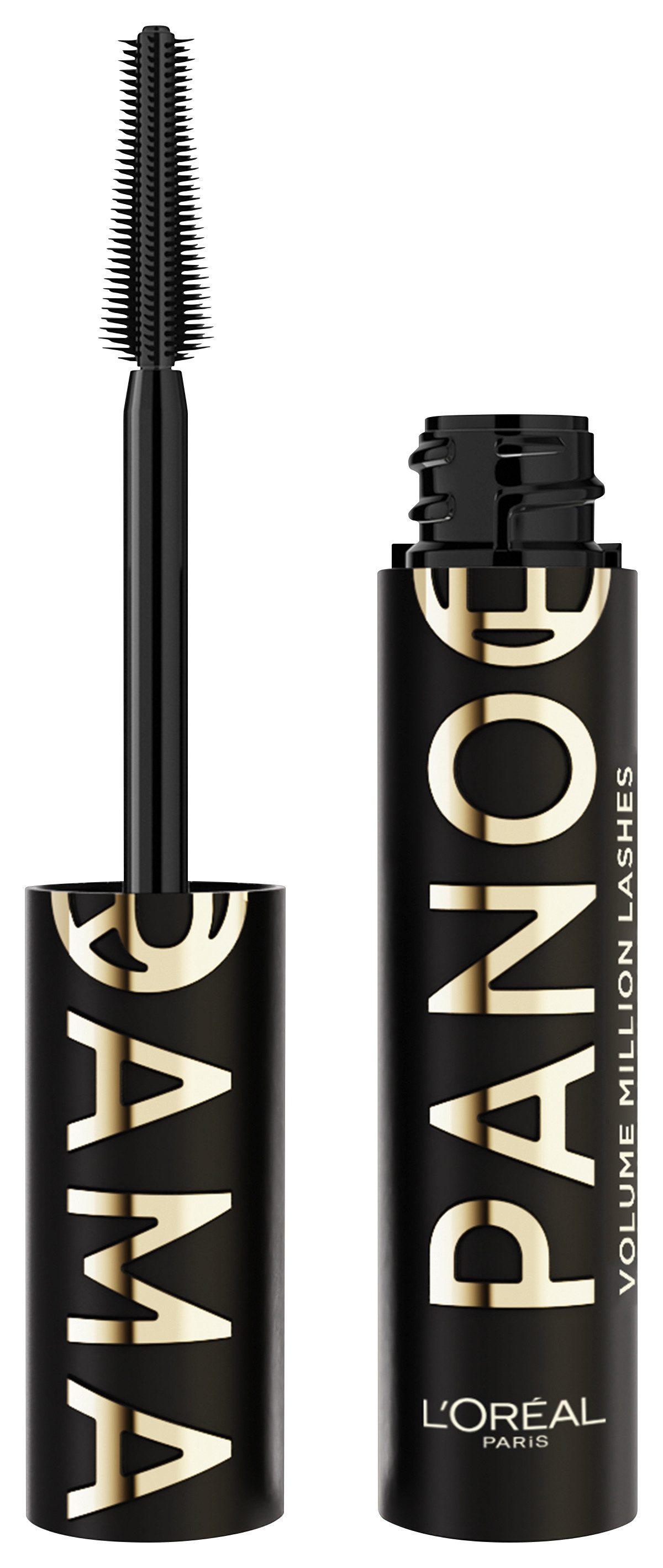 L'ORÉAL PARIS Mascara VOLUME MILLION LASHES PANORAMA MASCARA, definiert, verdichtet und verlängert, 1,4fach größer aussehende Augen.